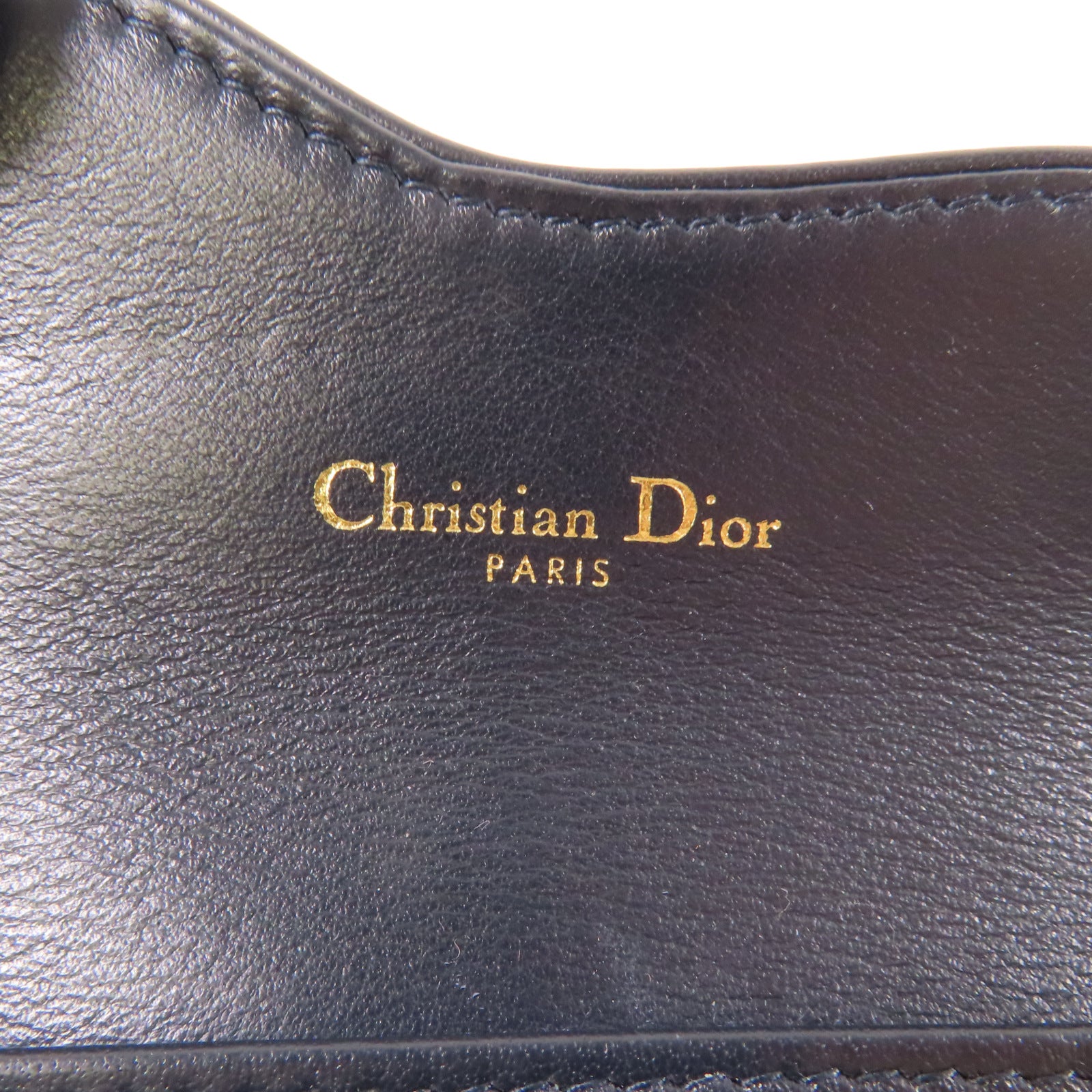 Dior 帆布Card Case金扣卡片套藍色