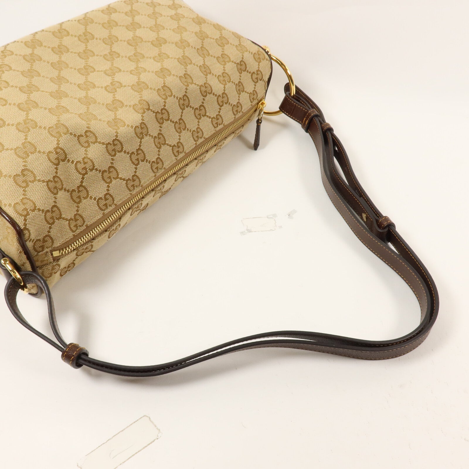 GUCCI 帆布Half Horsebit Medium肩背袋
