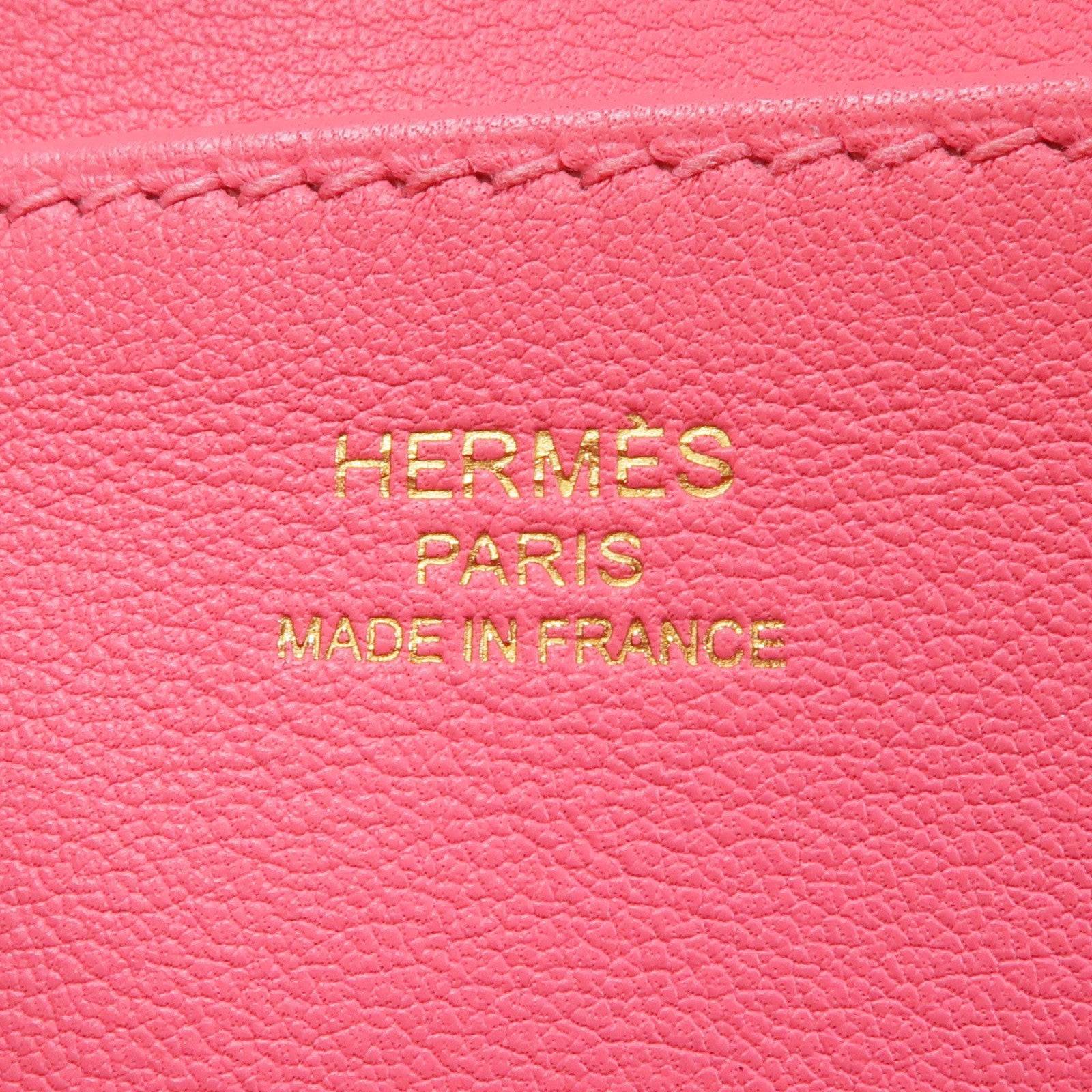 HERMES Swift皮革Mini Halzan金扣手挽肩背兩用袋Rose Azalee