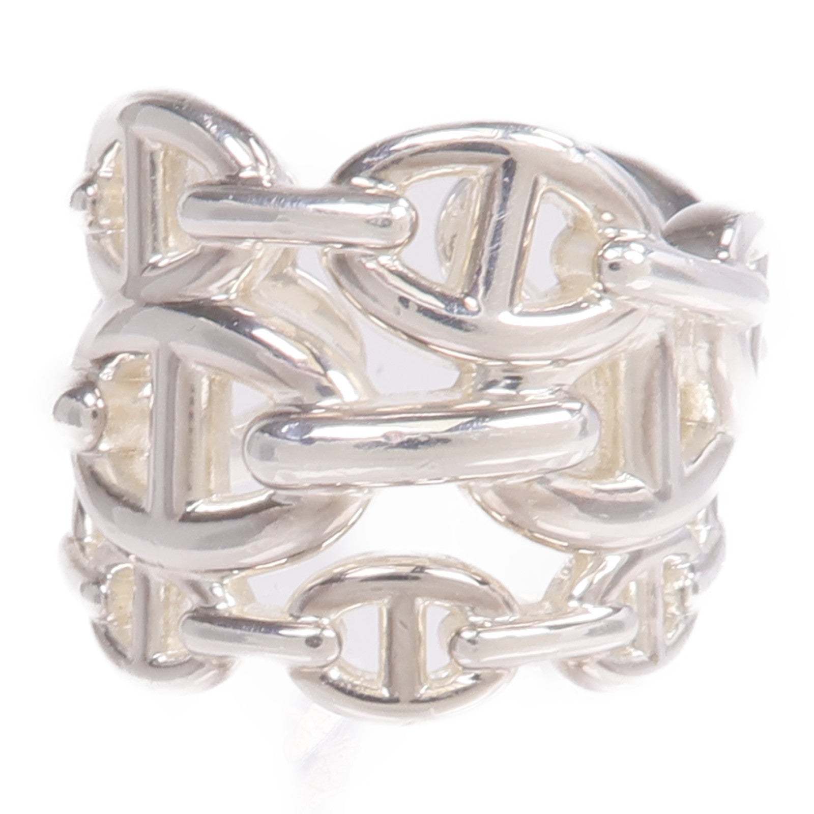 HERMES 925純銀Chaine d'ancre Enchainee Ring戒指