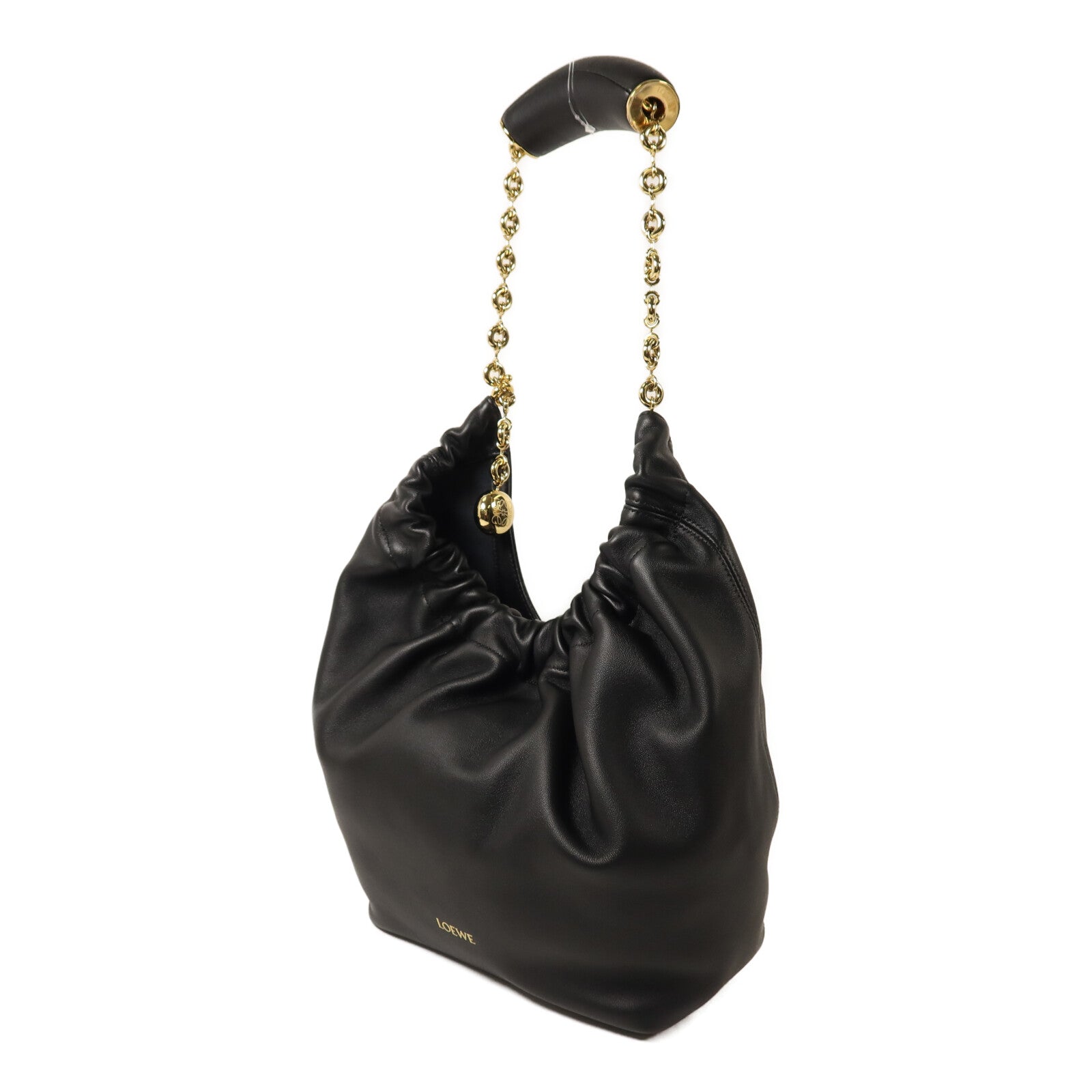 LOEWE 羊皮皮革Small Squeeze Bag鏈帶肩背袋