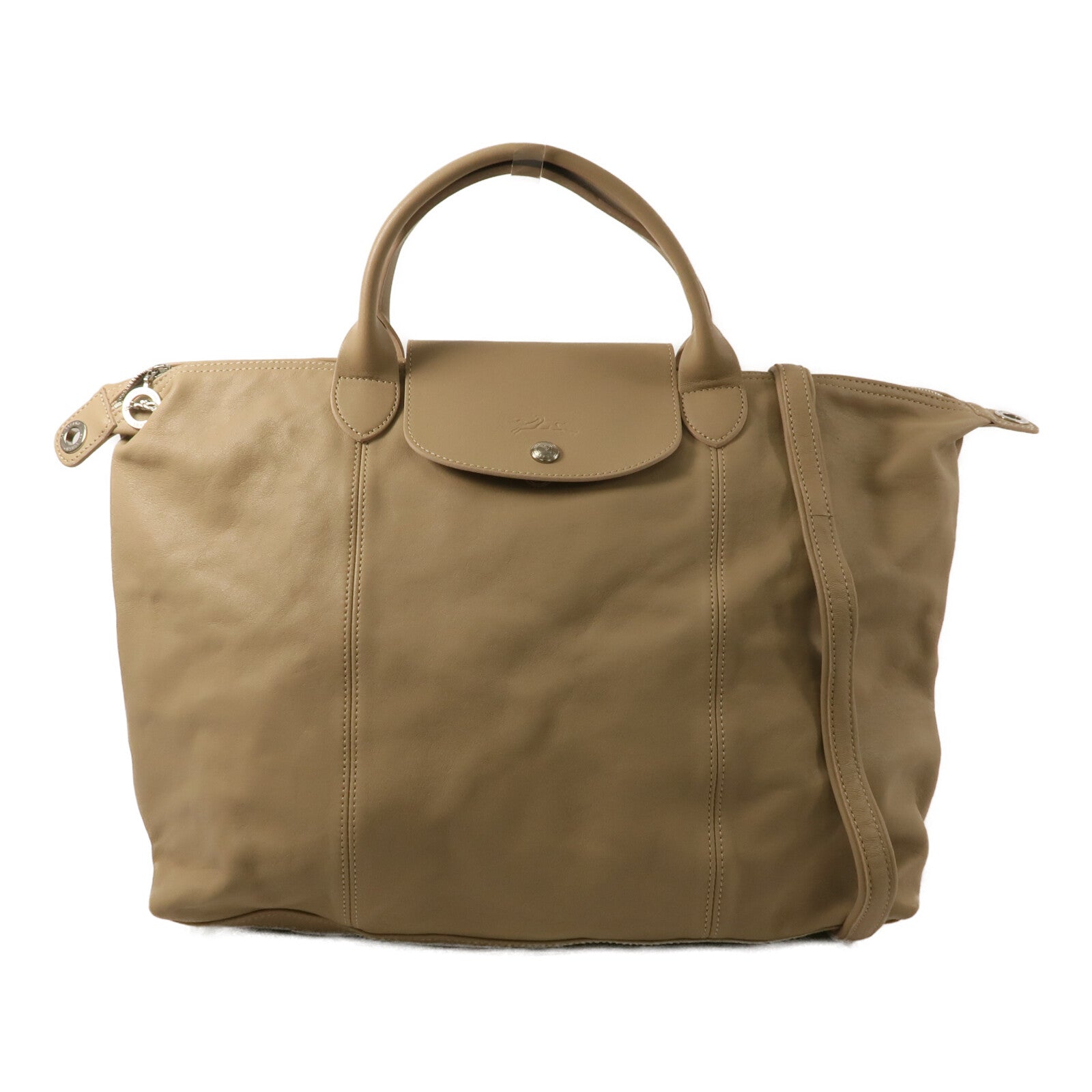 Longchamp 羊皮皮革2 Way Shoulder手挽肩背兩用袋