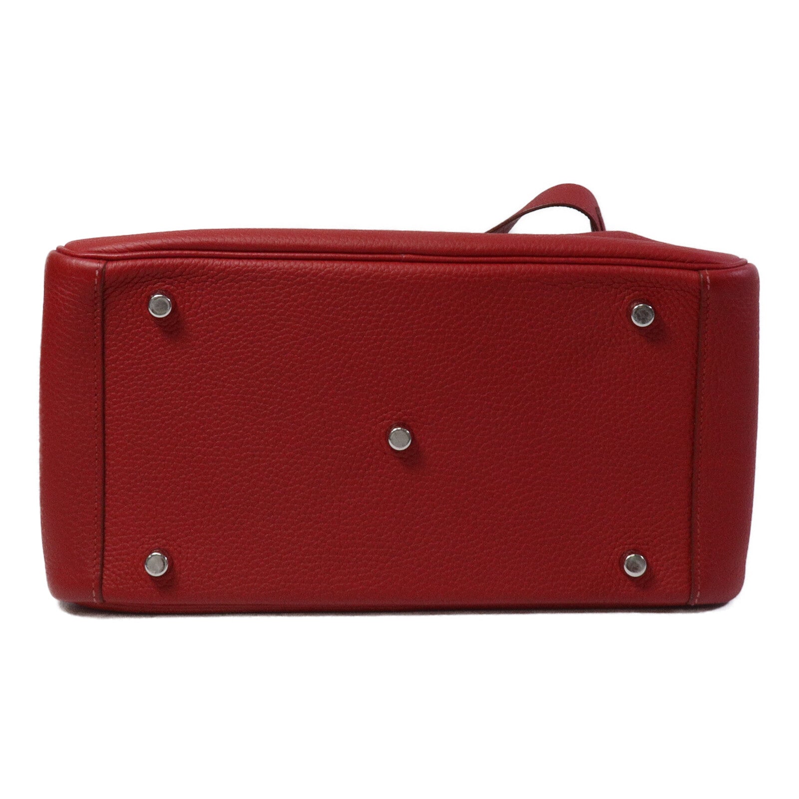 HERMES Clemence皮革Lindy 30手挽肩背兩用袋Rouge Garance