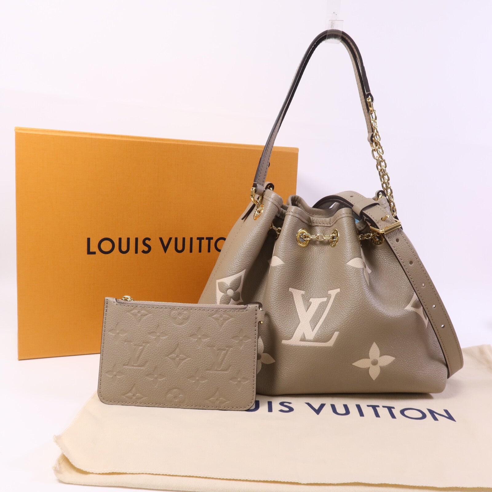 LOUIS VUITTON Monogram Empreinte Bundle金扣手挽肩背兩用袋
