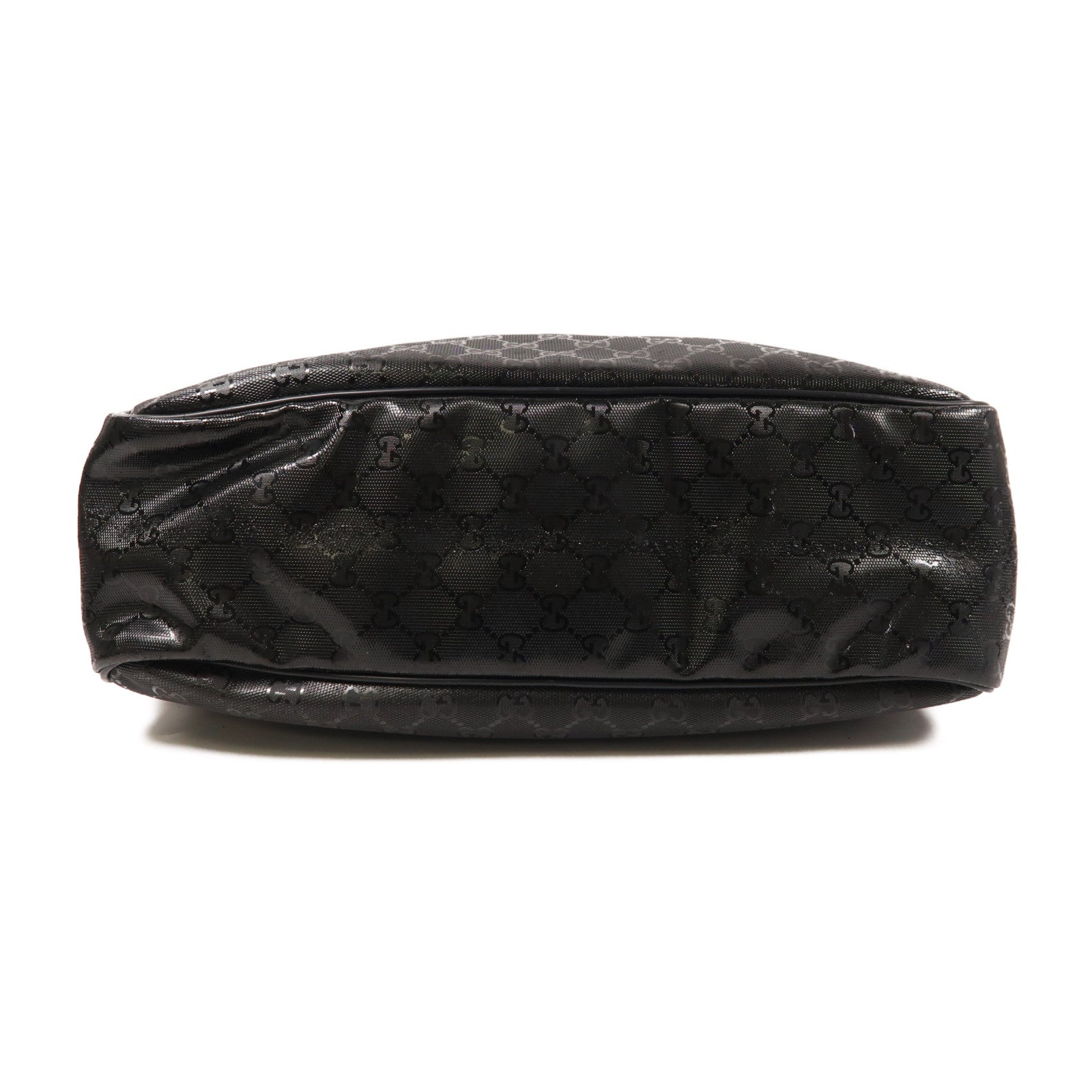 GUCCI 塗層帆布GG Implementation銀扣肩背袋