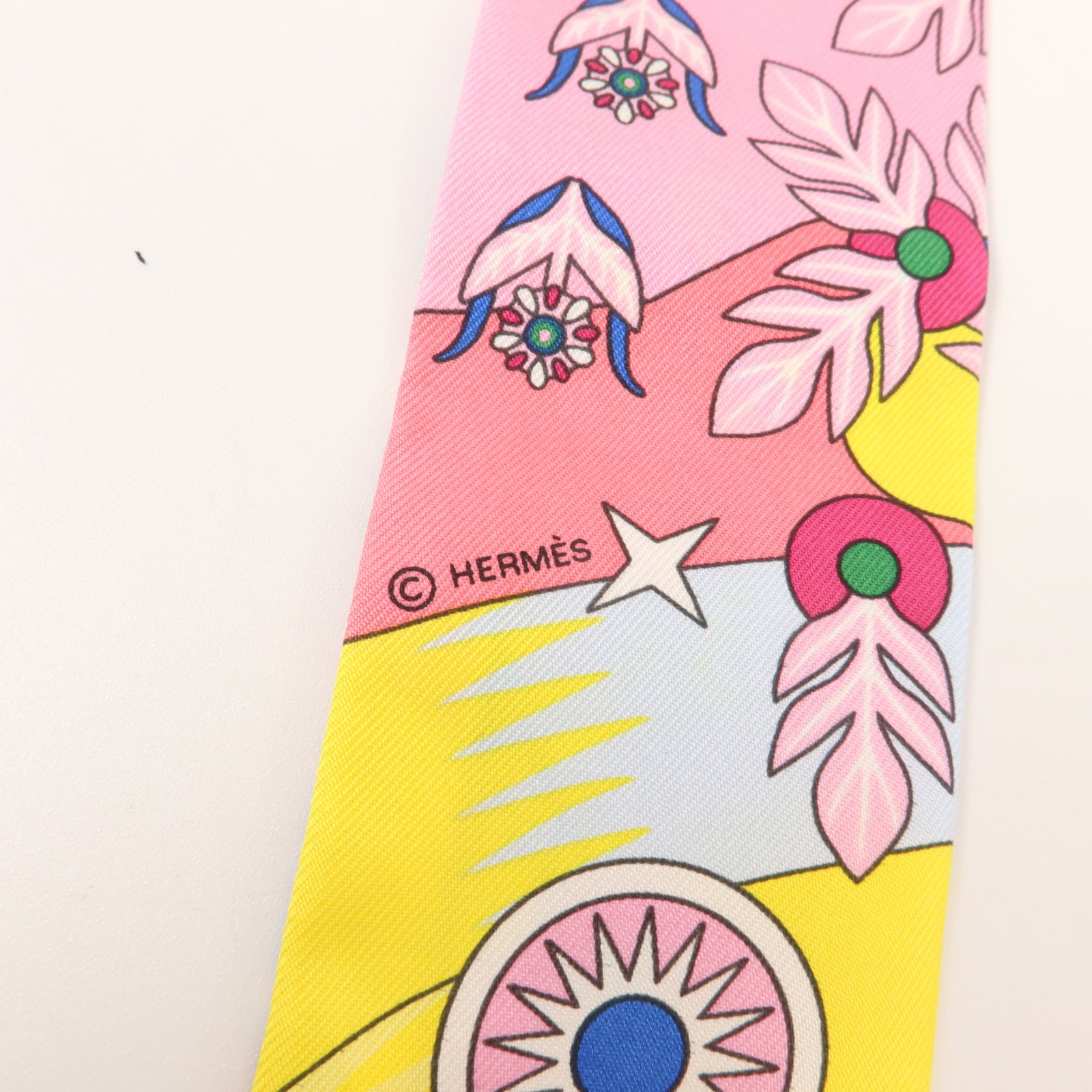 HERMES 絲質Twilly絲巾