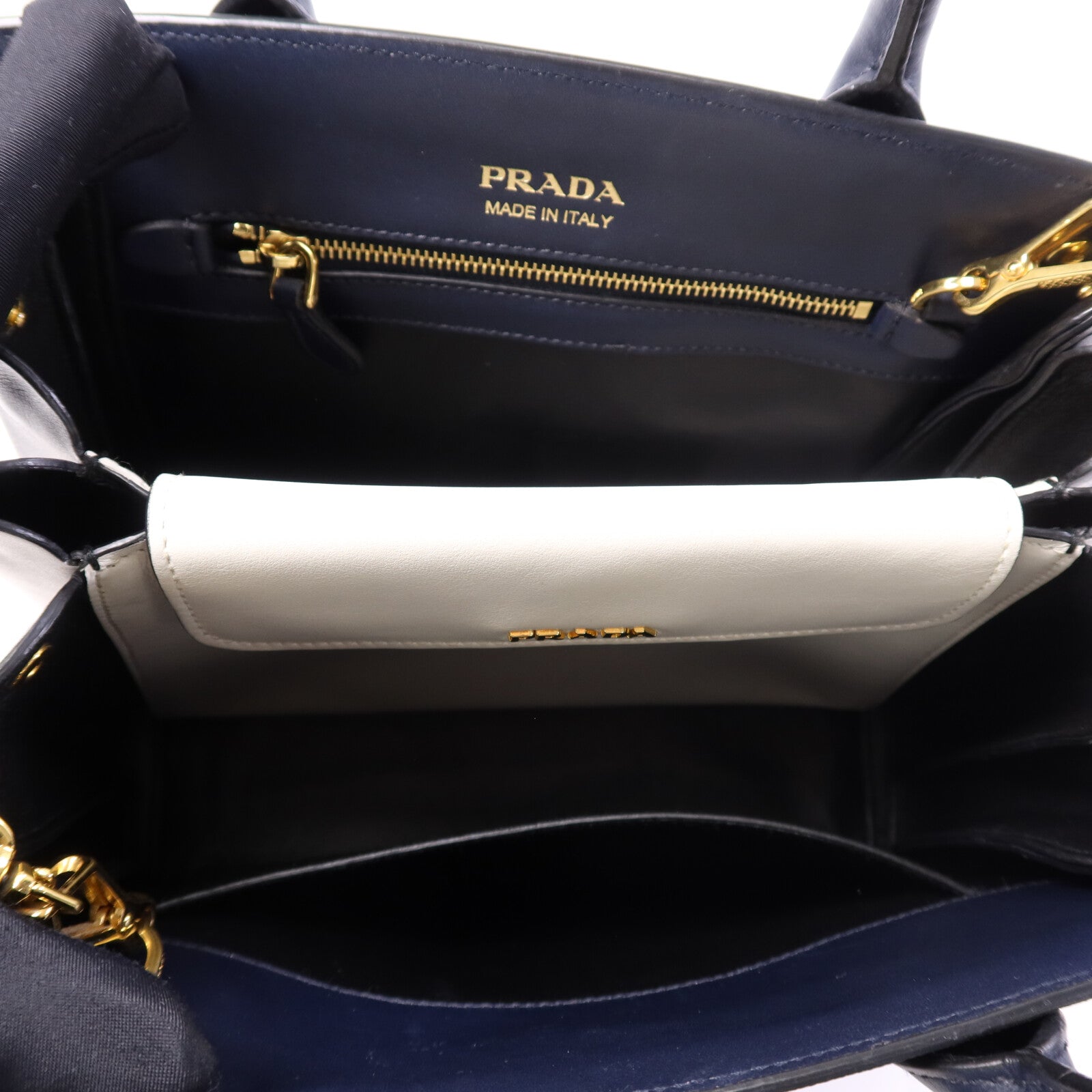PRADA 牛皮皮革2 Way Shoulder Bag金扣手挽肩背兩用袋