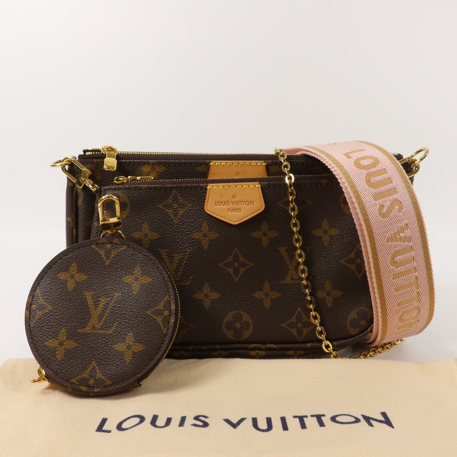 LOUIS VUITTON Monogram Multi Pochette Accessoires手挽肩背兩用袋