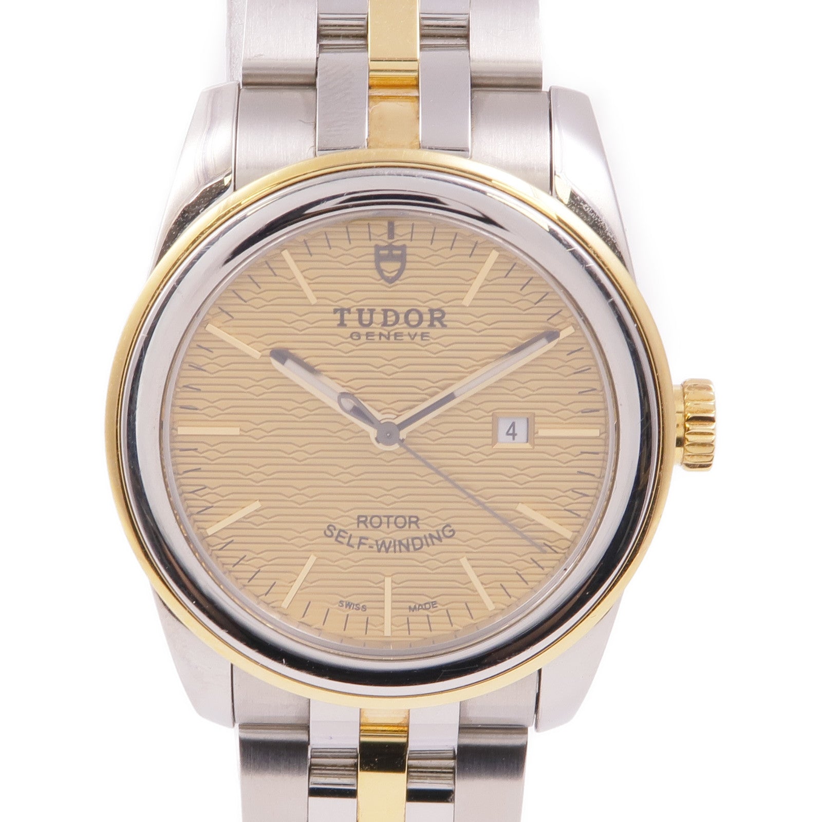 TUDOR Glamour Date 53003 Automatic Watch 18K Yellow Gold/Stainless Steel Gold