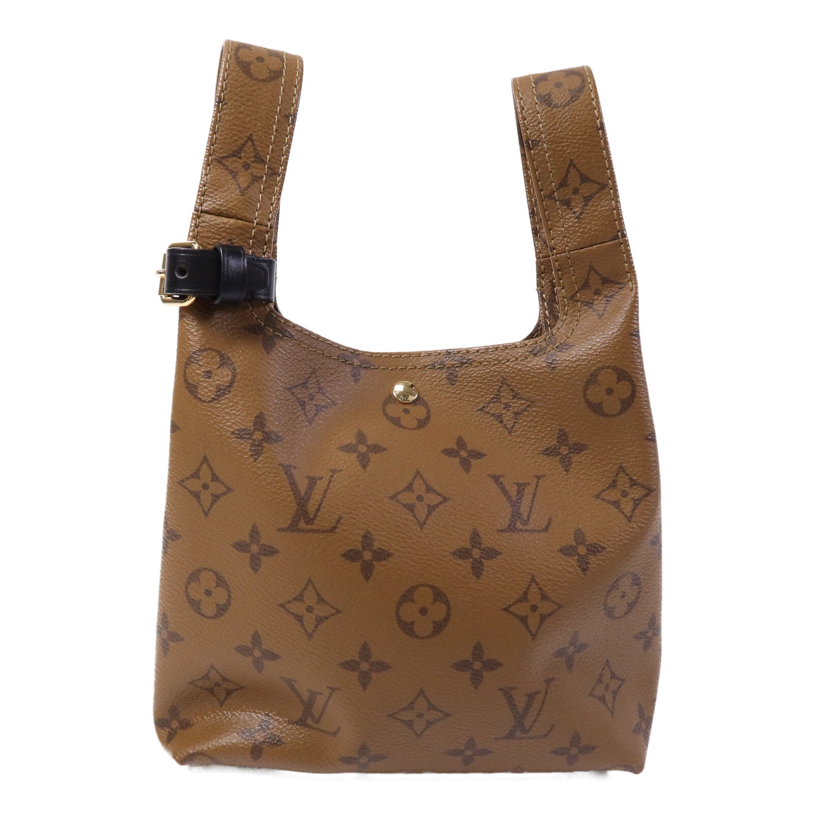 LOUIS VUITTON Monogram Reverse Atlantis BB金扣手挽肩背兩用袋
