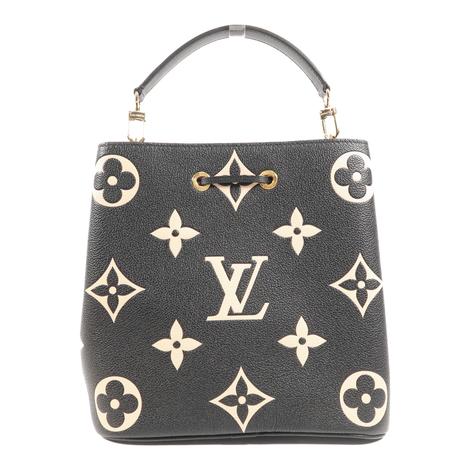 LOUIS VUITTON Monogram Empreinte Bicolor Neo Noe MM金扣手挽肩背兩用袋