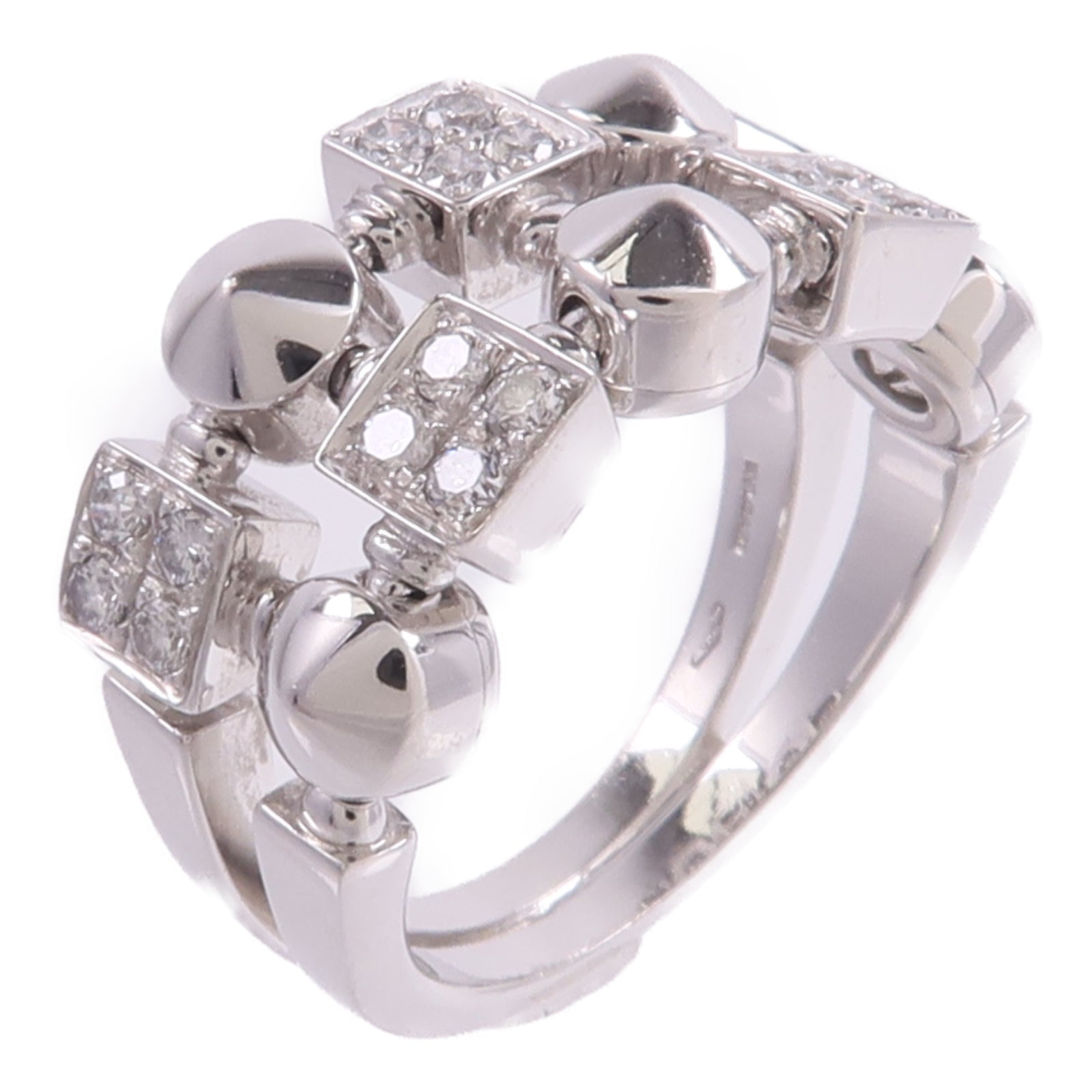 BVLGARI 18K白金Lucea Diamond Ring鑽石戒指