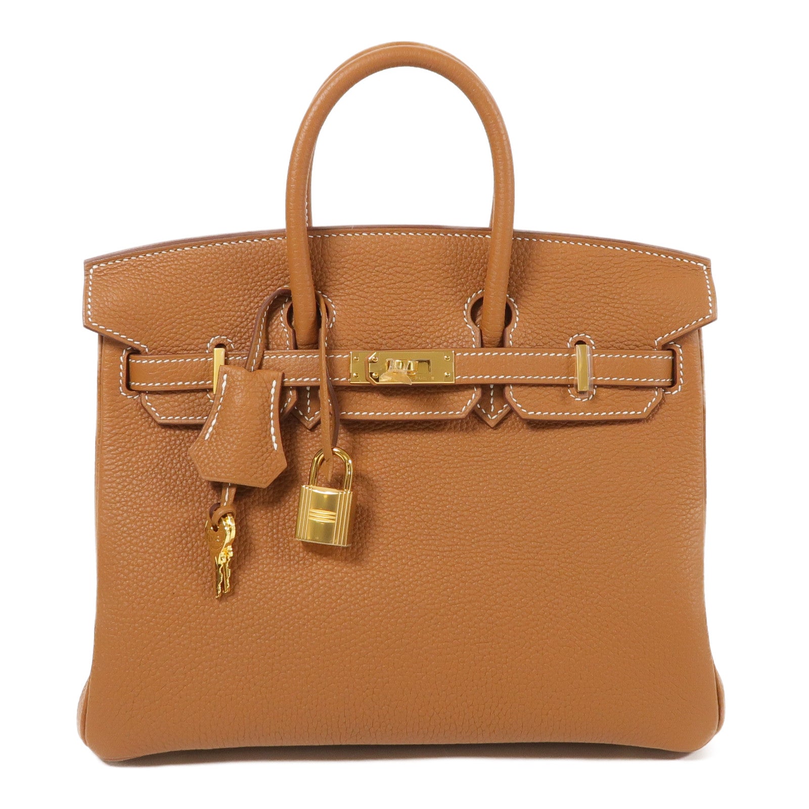 HERMES Togo皮革Birkin 25金扣手挽袋Gold
