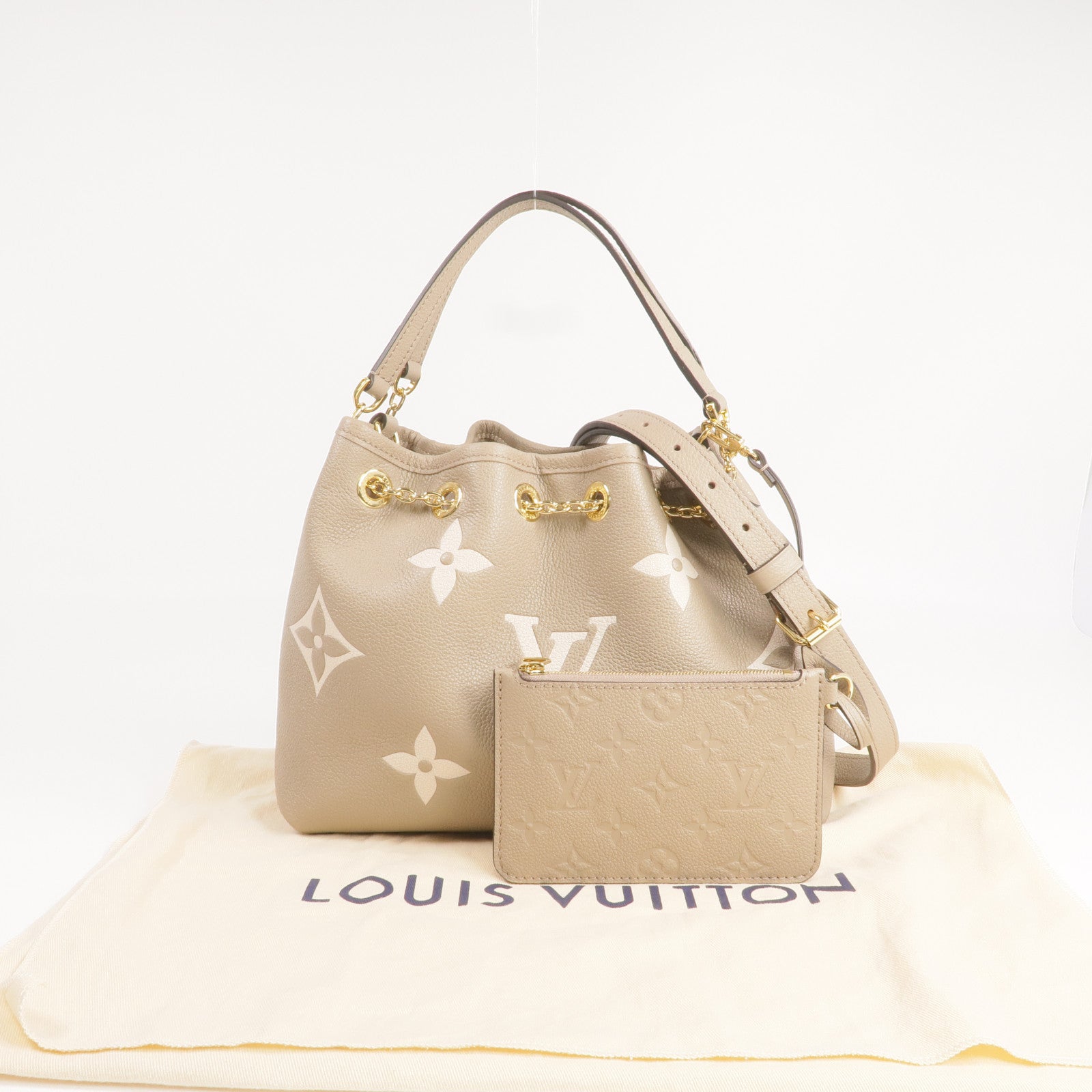 LOUIS VUITTON Monogram Empreinte金扣鏈帶手挽肩背兩用袋