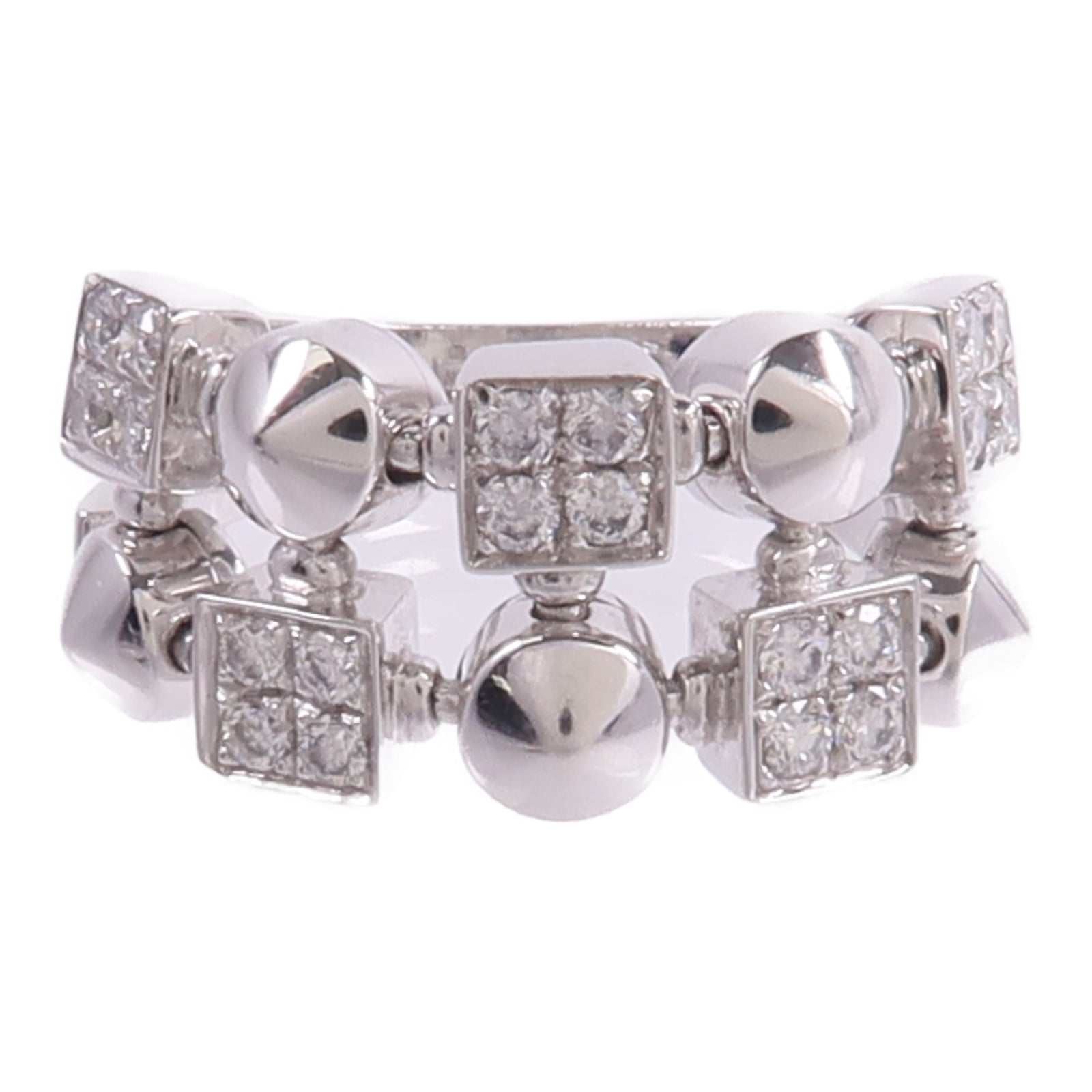 BVLGARI 18K白金Lucea Diamond Ring鑽石戒指