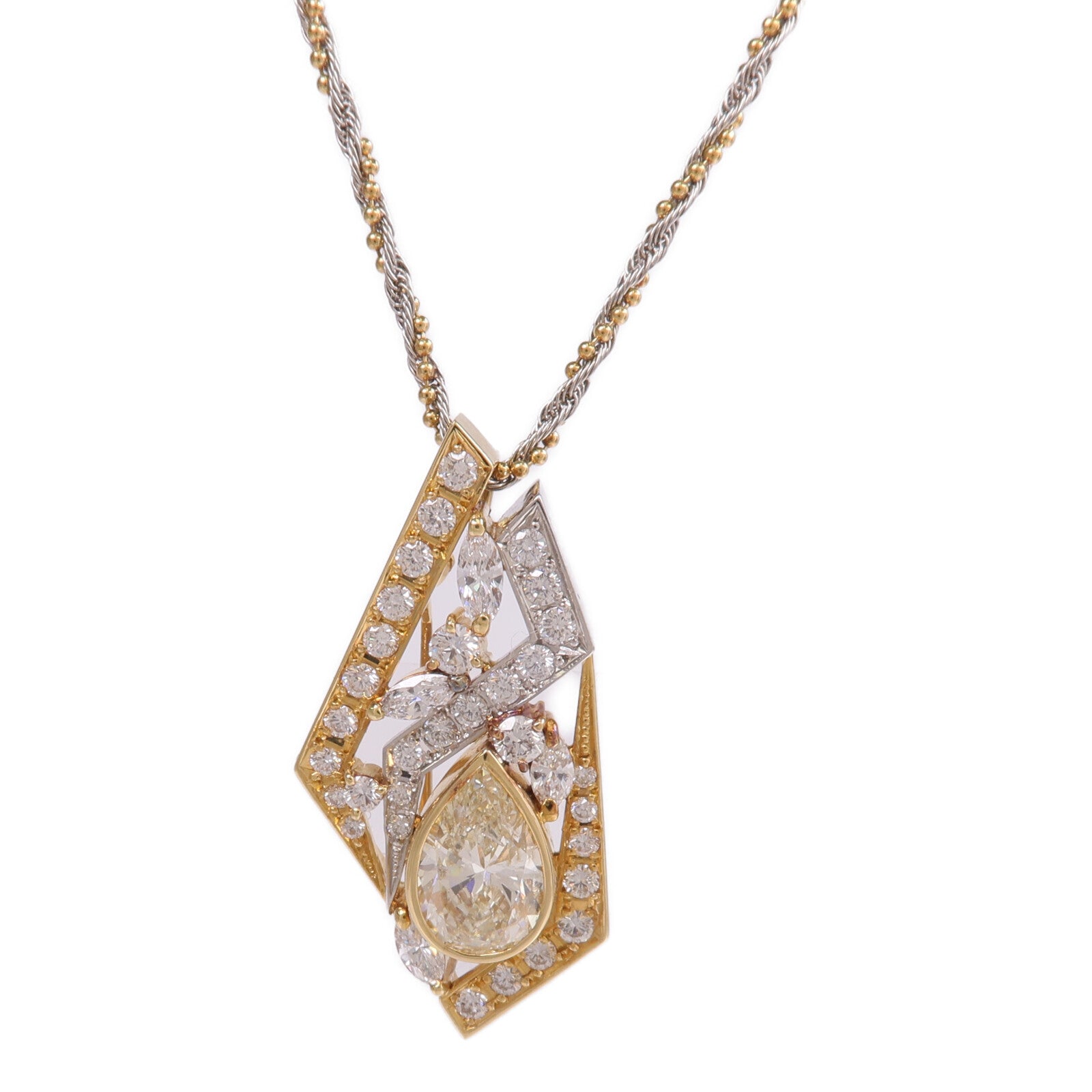 JEWELRY 18K黃金/PT900鉑金/PT850鉑金Diamond Necklace鑽石項鍊