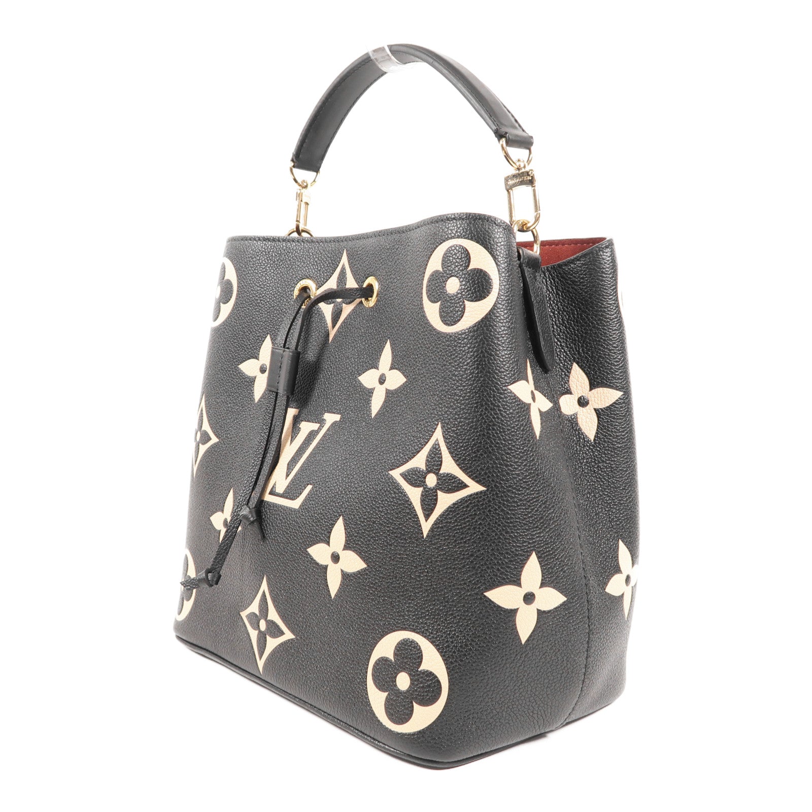 LOUIS VUITTON Monogram Empreinte Bicolor Neo Noe MM金扣手挽肩背兩用袋