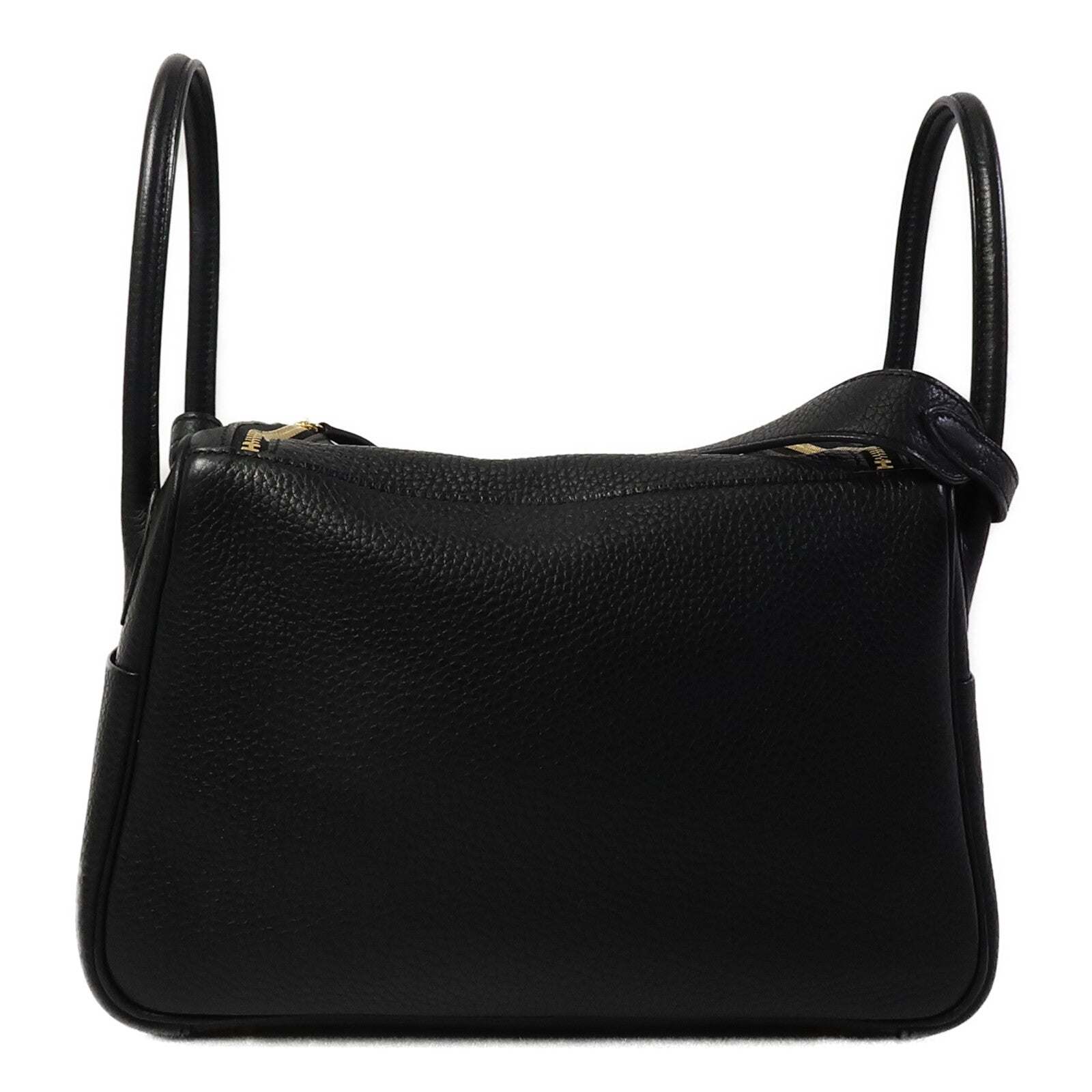 HERMES Clemence皮革Lindy 26手挽肩背兩用袋Noir