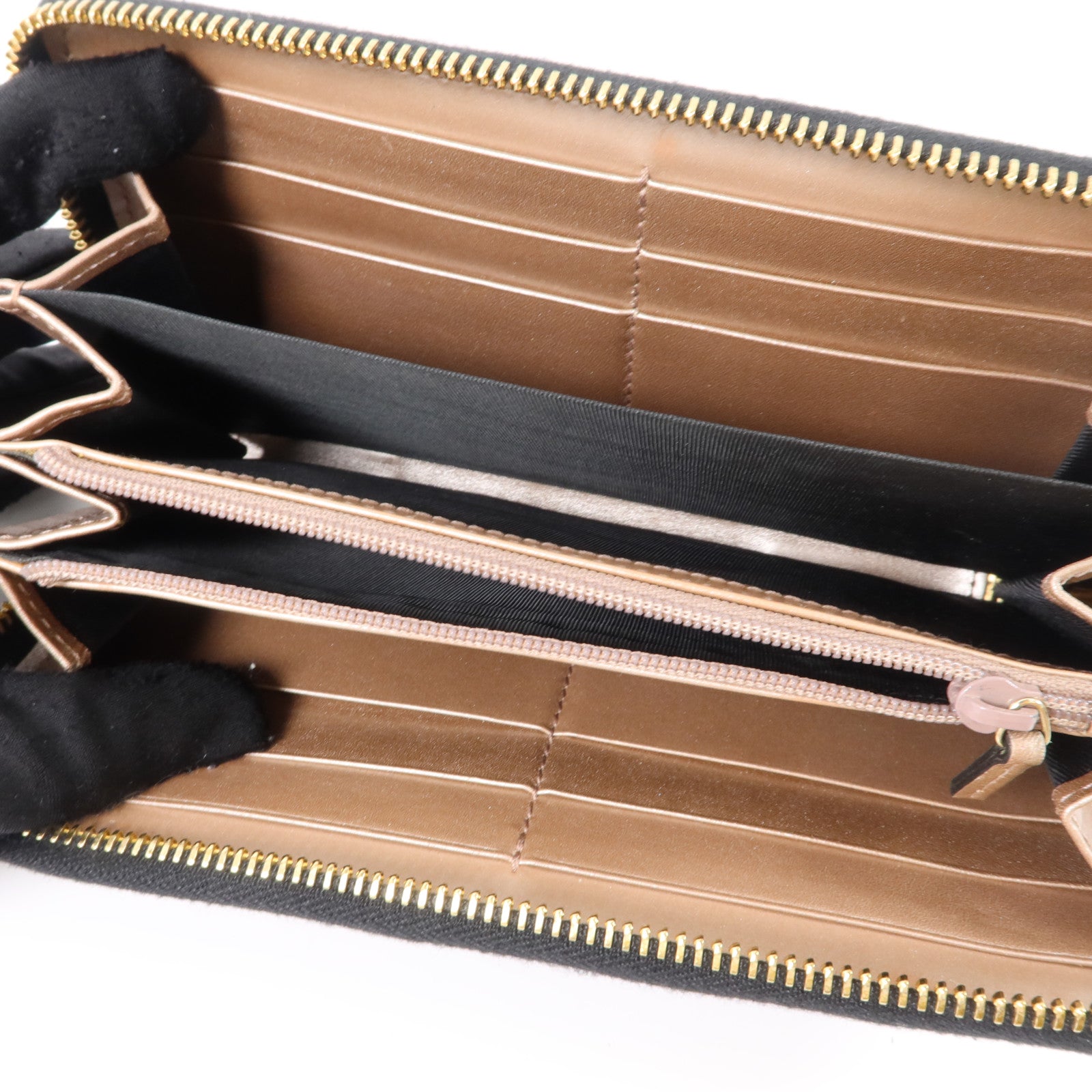 GUCCI 漆皮皮革Lovely Line Zip-Around Long Wallet金扣長錢包