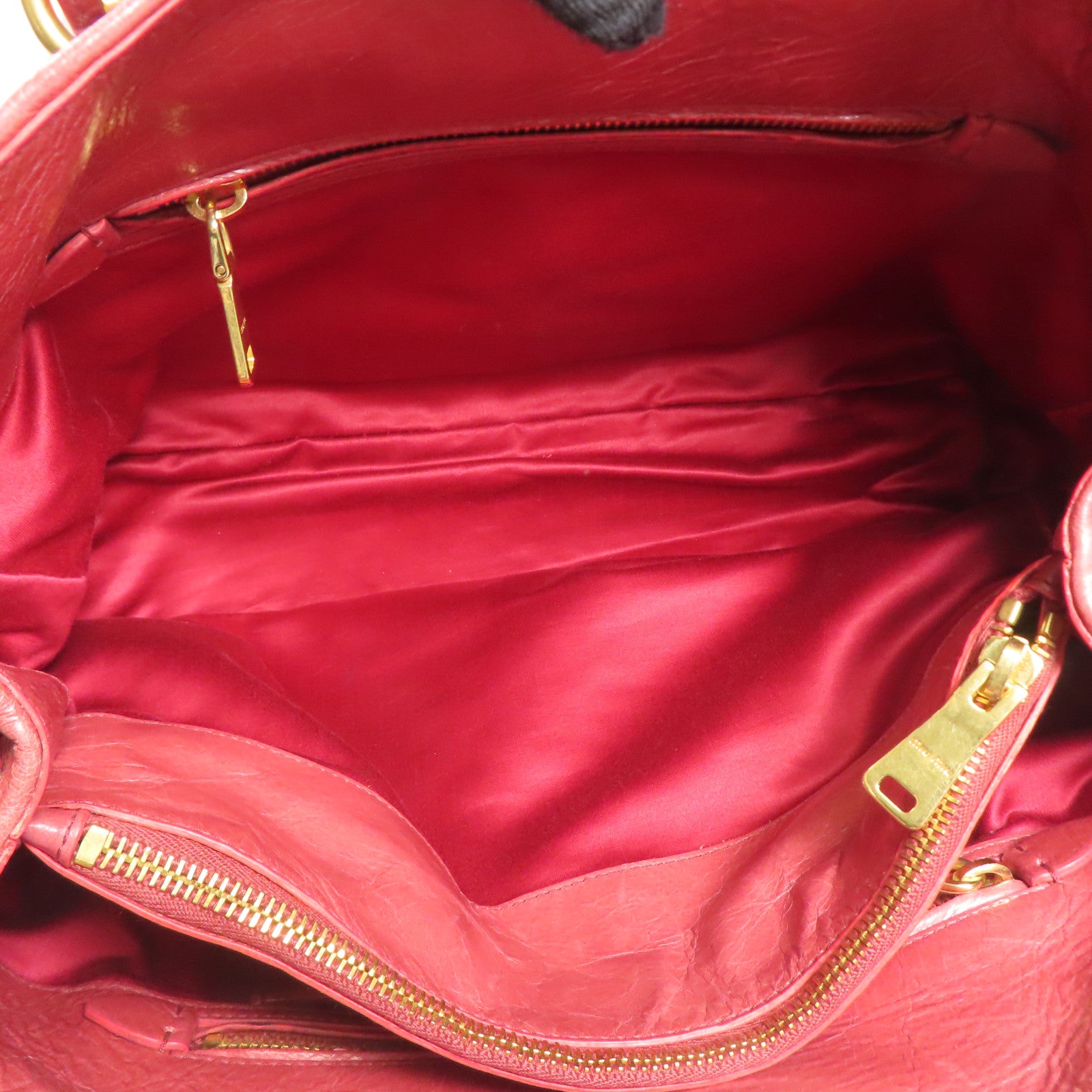 Miu Miu 牛皮皮革2 Way Shoulder金扣手挽肩背兩用袋