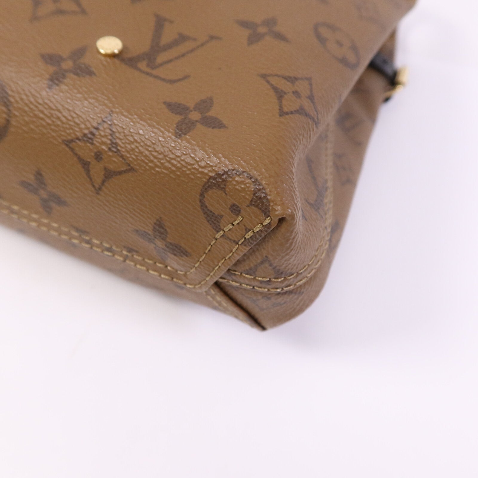 LOUIS VUITTON Monogram Reverse Atlantis BB金扣手挽肩背兩用袋