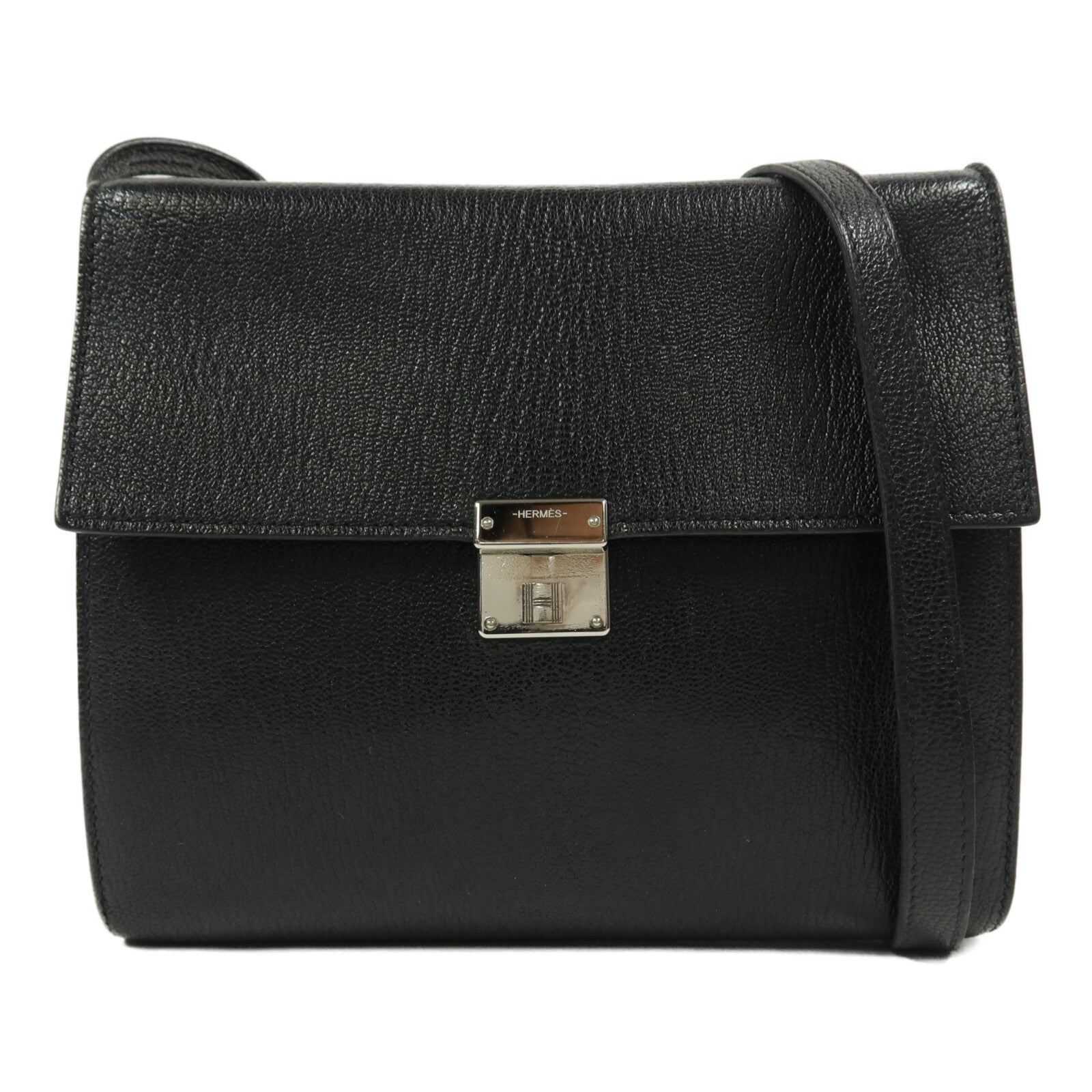 HERMES Chevre皮革Clic 16肩背袋Noir