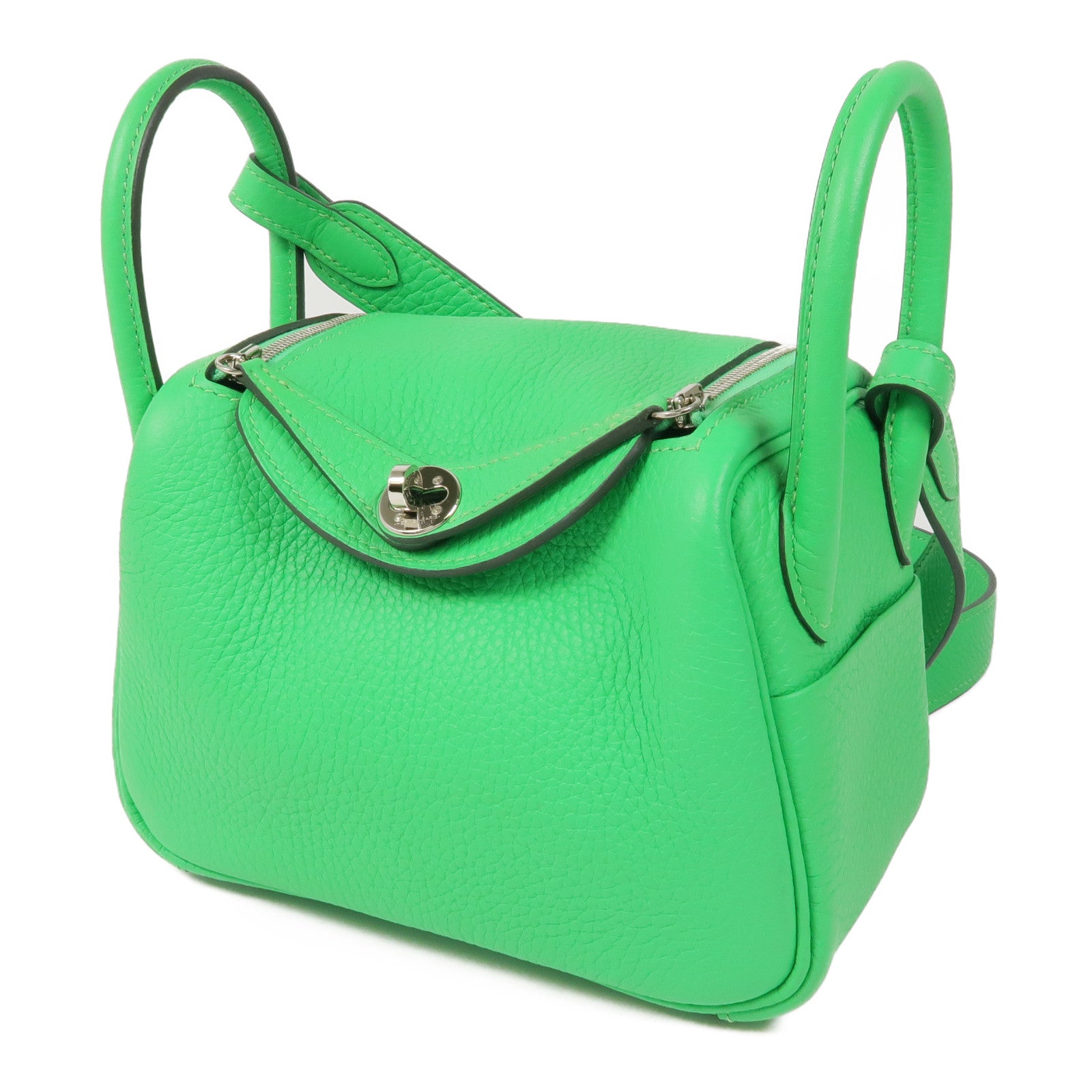 HERMES Clemence皮革Mini Lindy金扣手挽肩背兩用袋Veil Comic