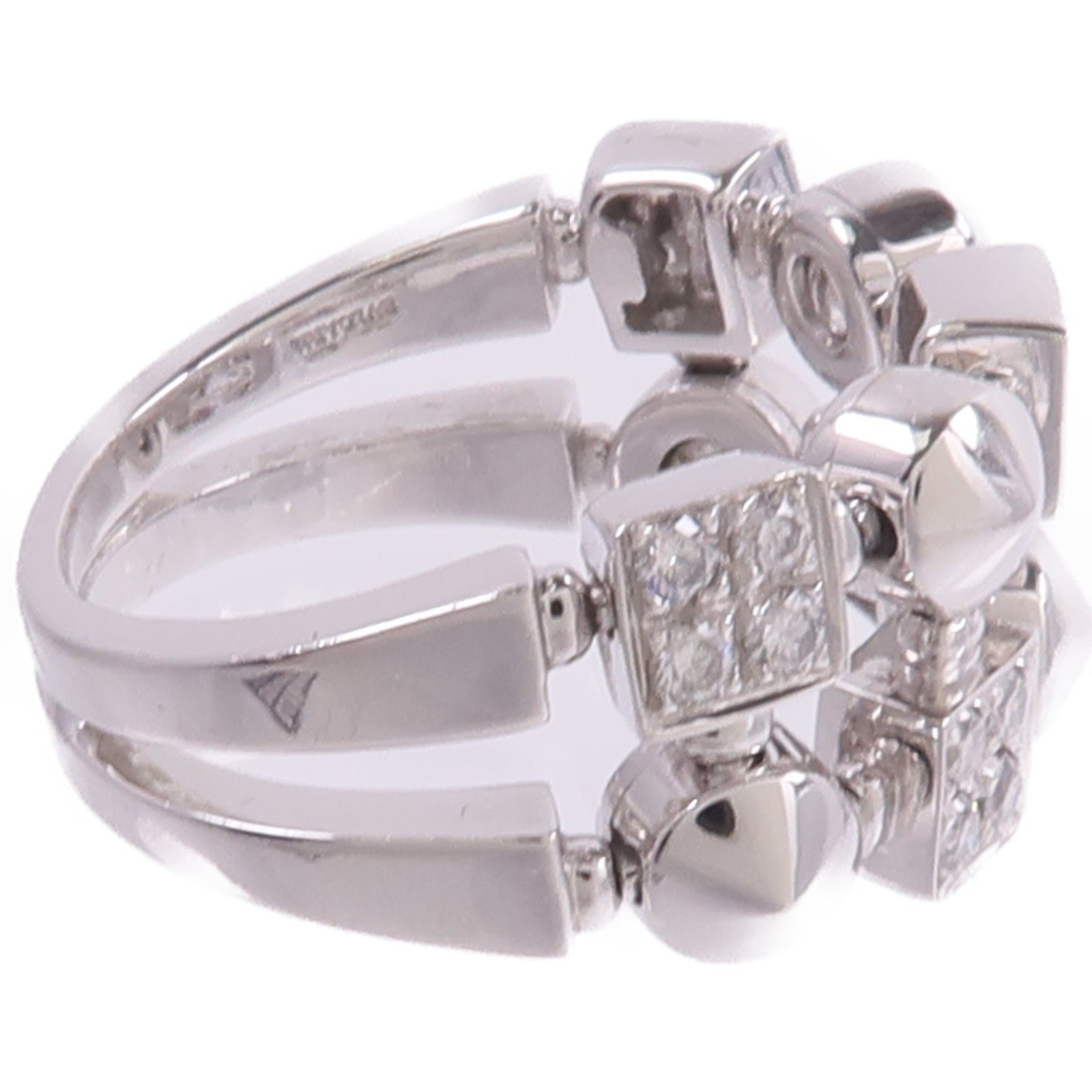 BVLGARI 18K白金Lucea Diamond Ring鑽石戒指