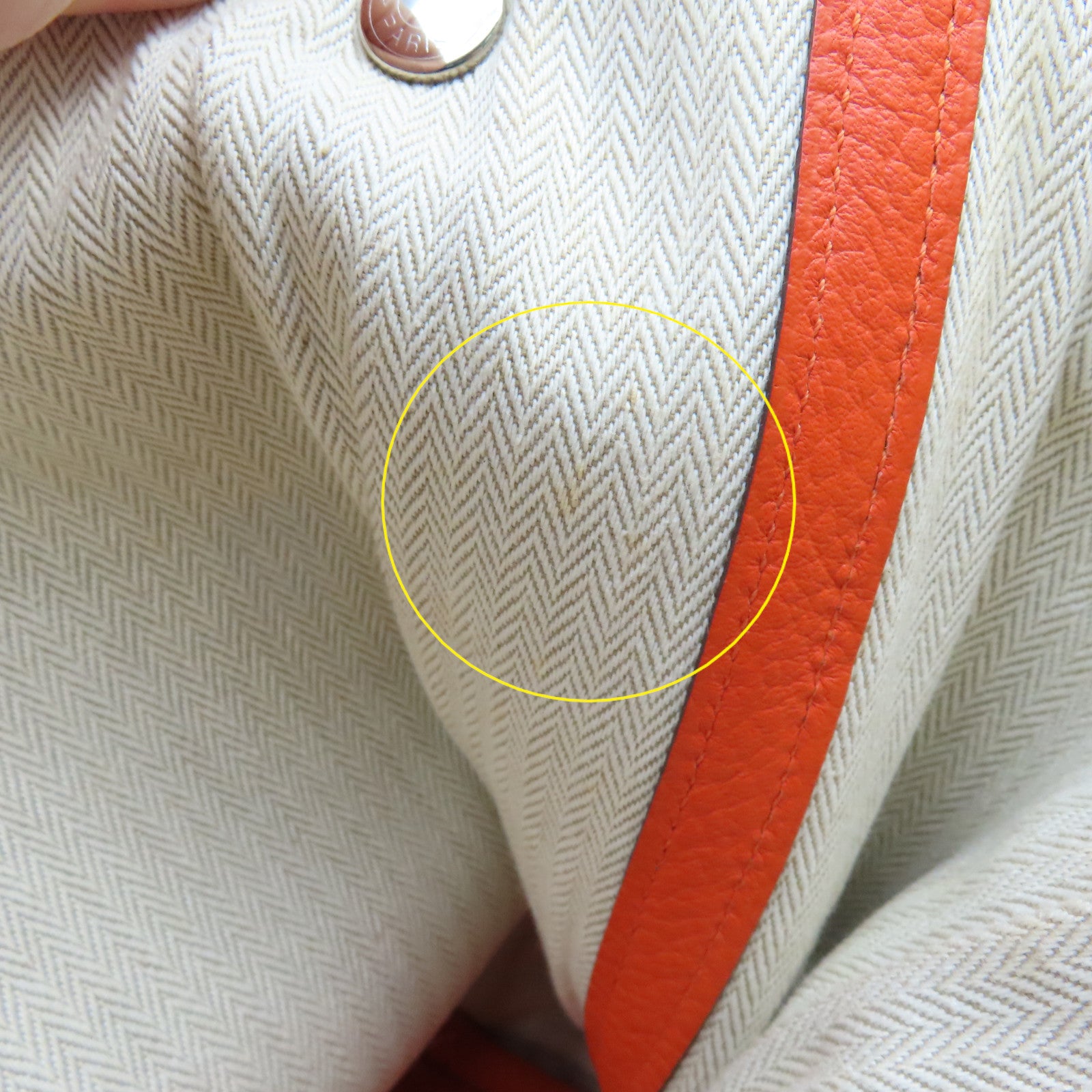HERMES 【激減優惠】Negonda皮革Garden Party PM Tote Bag銀扣手挽袋Orange橙色