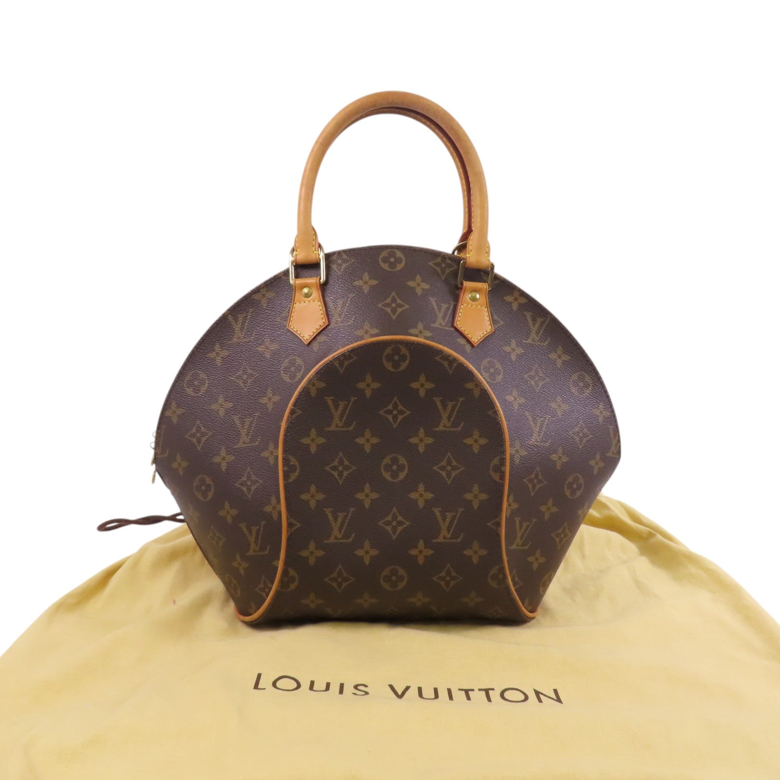 LOUIS VUITTON Monogram Elipse MM金扣手挽袋