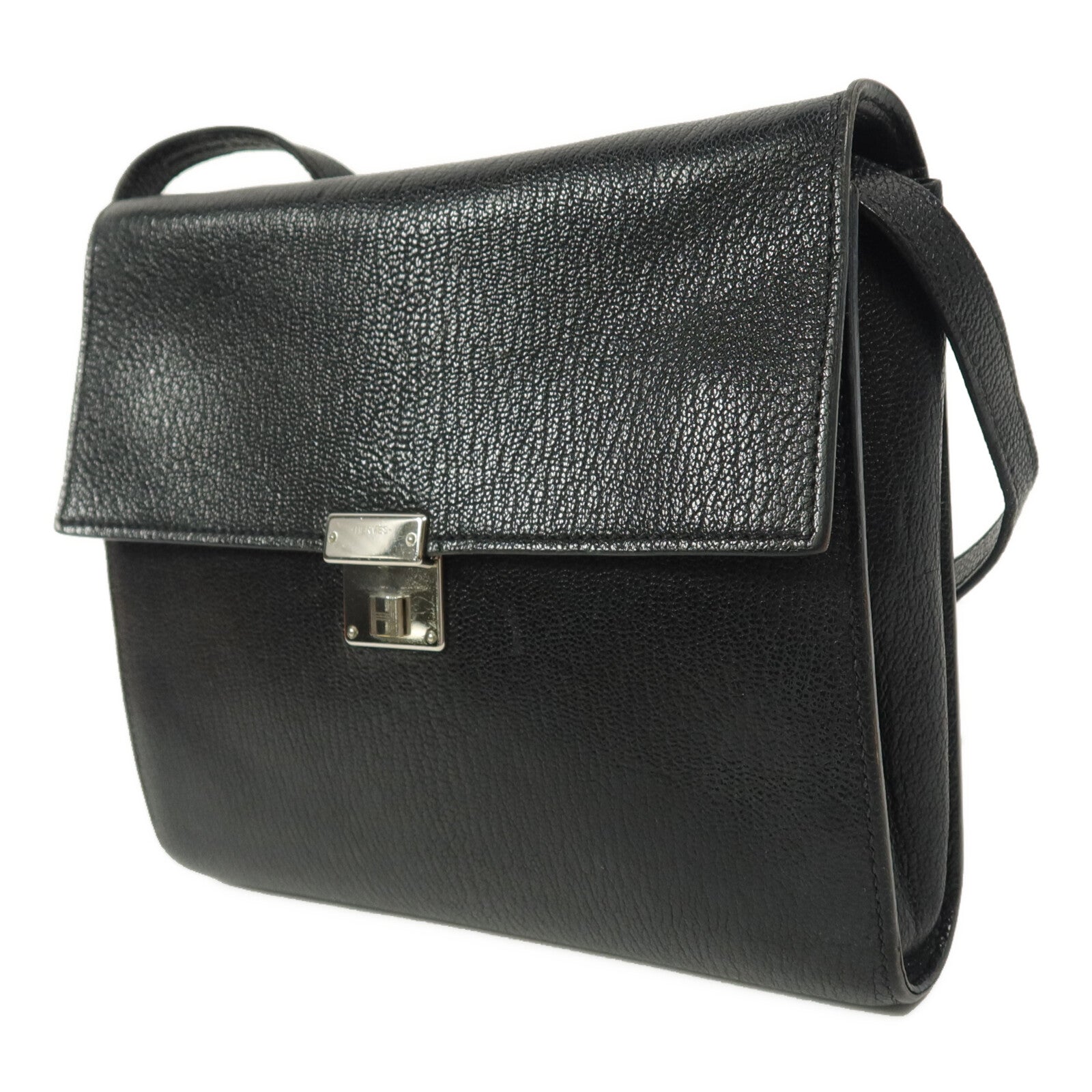 HERMES Chevre皮革Clic 16肩背袋Noir