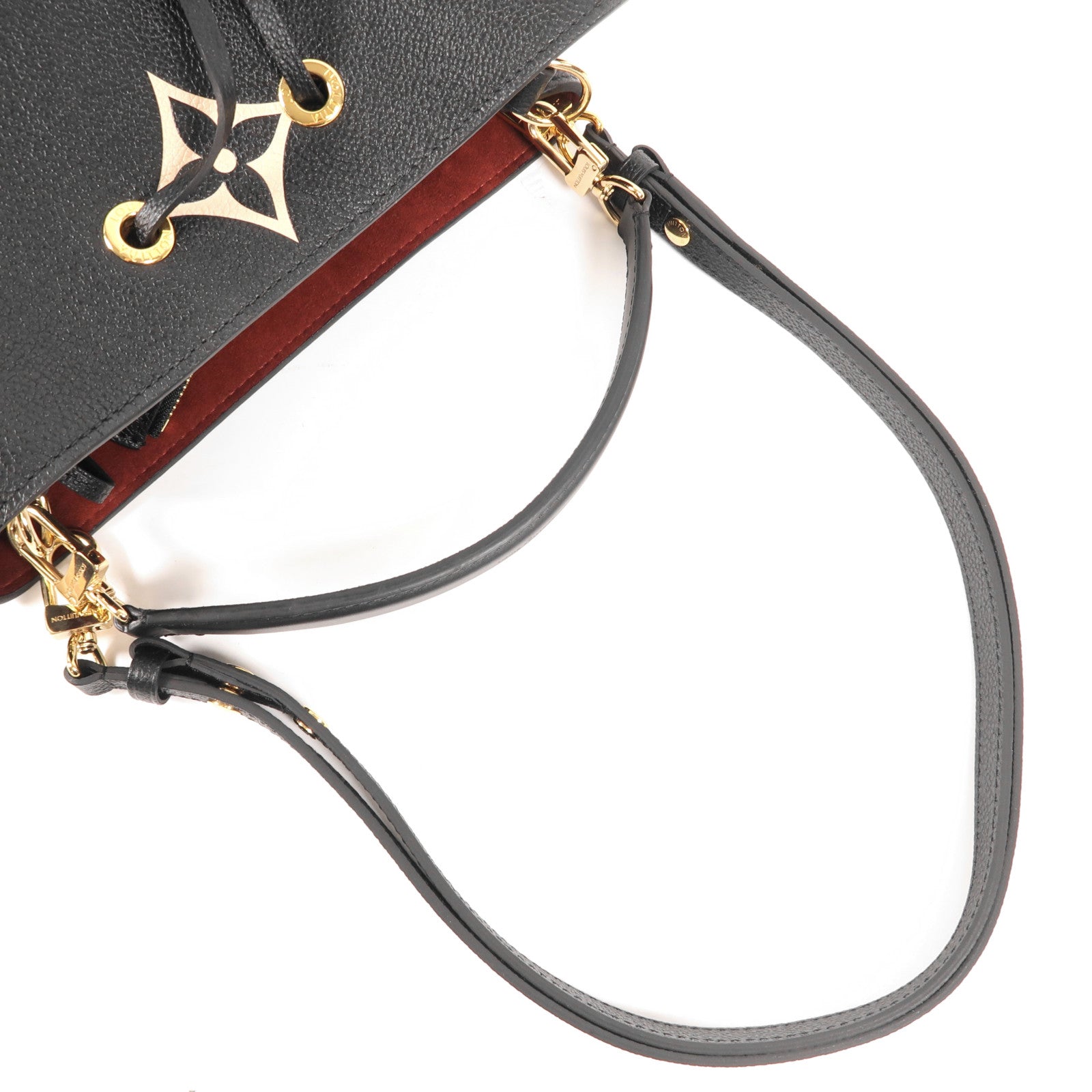 LOUIS VUITTON Monogram Empreinte Bicolor Neo Noe MM金扣手挽肩背兩用袋