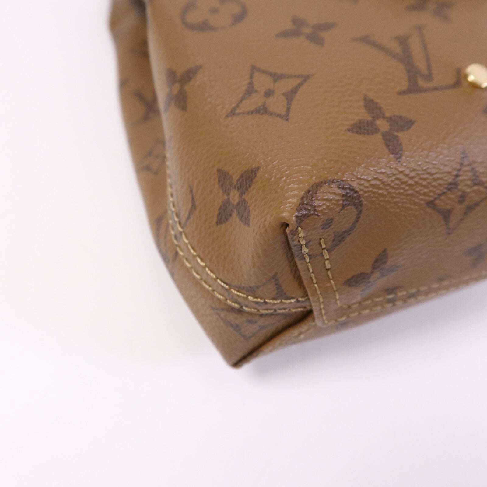 LOUIS VUITTON Monogram Reverse Atlantis BB金扣手挽肩背兩用袋