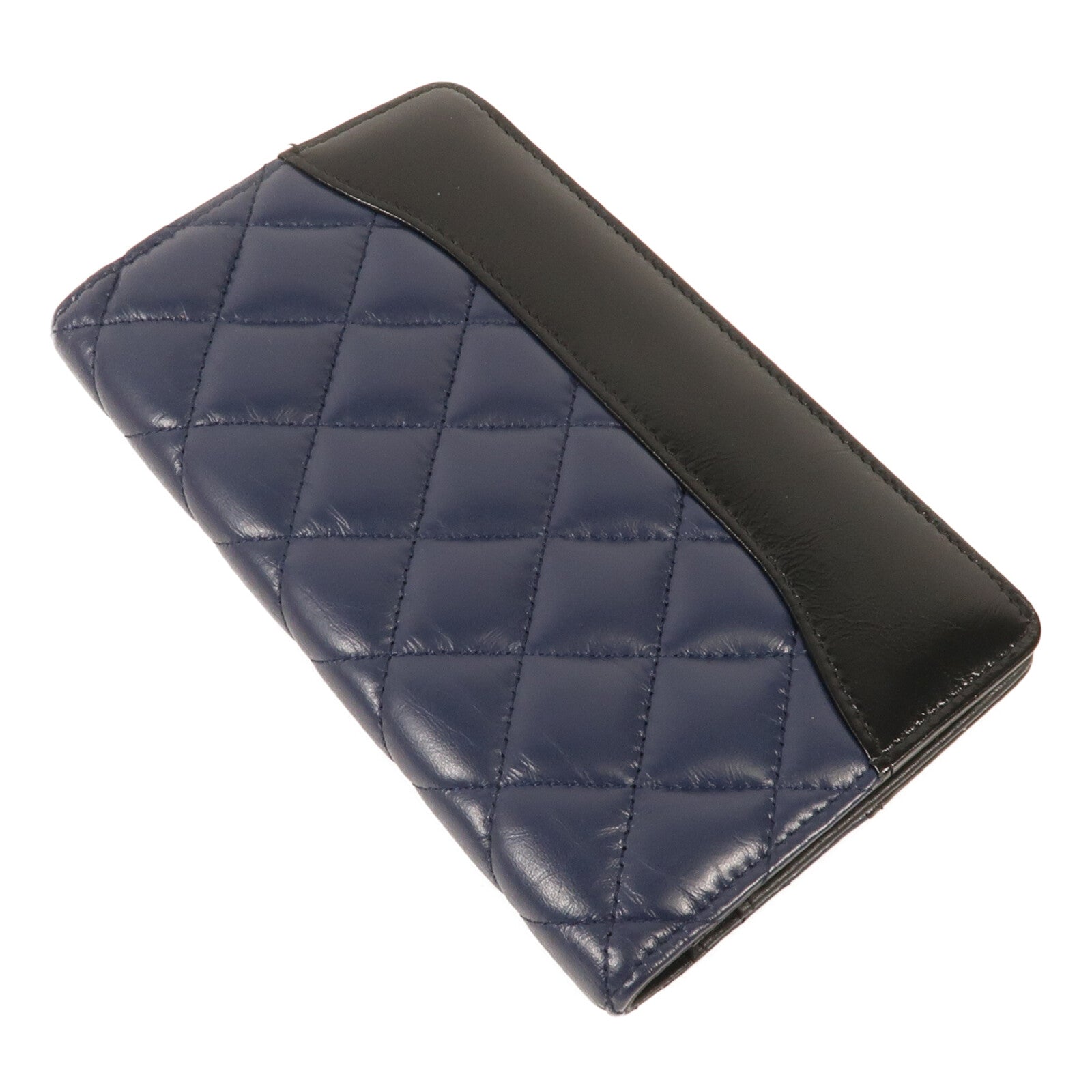 CHANEL 牛皮皮革Long Wallet金扣長錢包