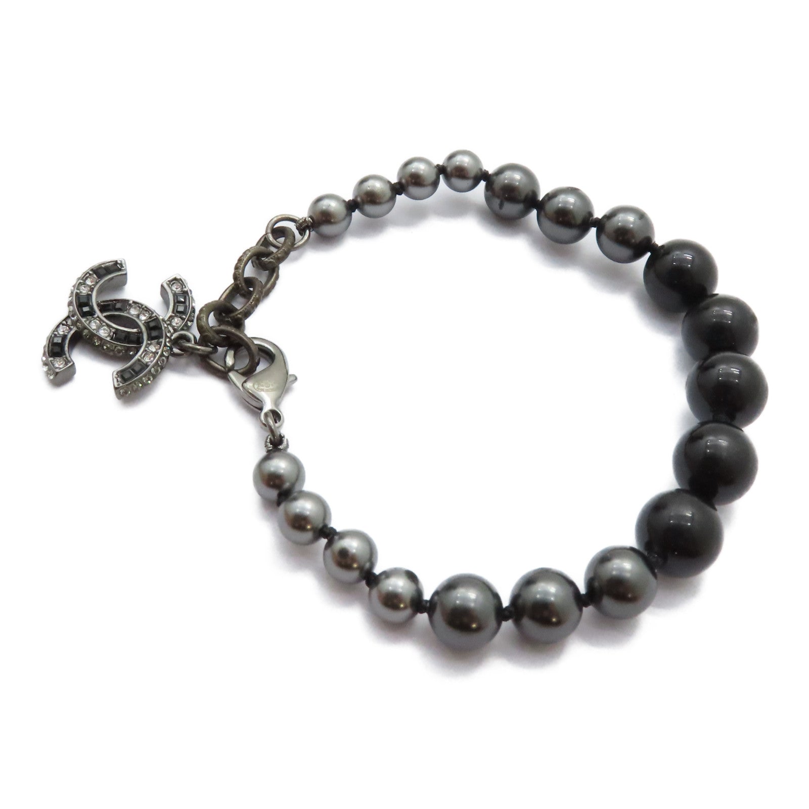 CHANEL PVC Bracelet手鏈黑色/銀色