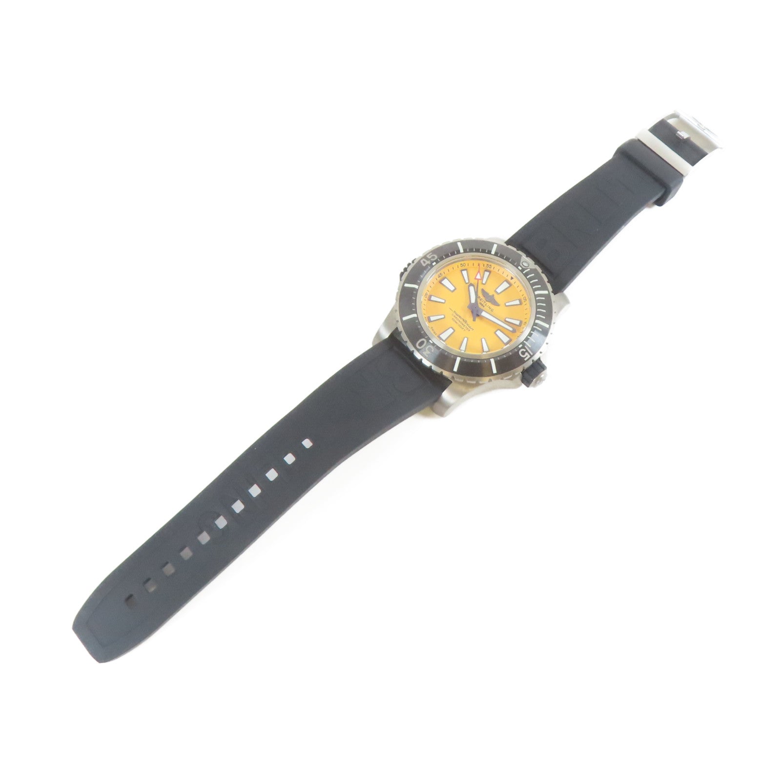 BREITLING Superocean鈦/橡膠手錶自動機芯橙色/黑色