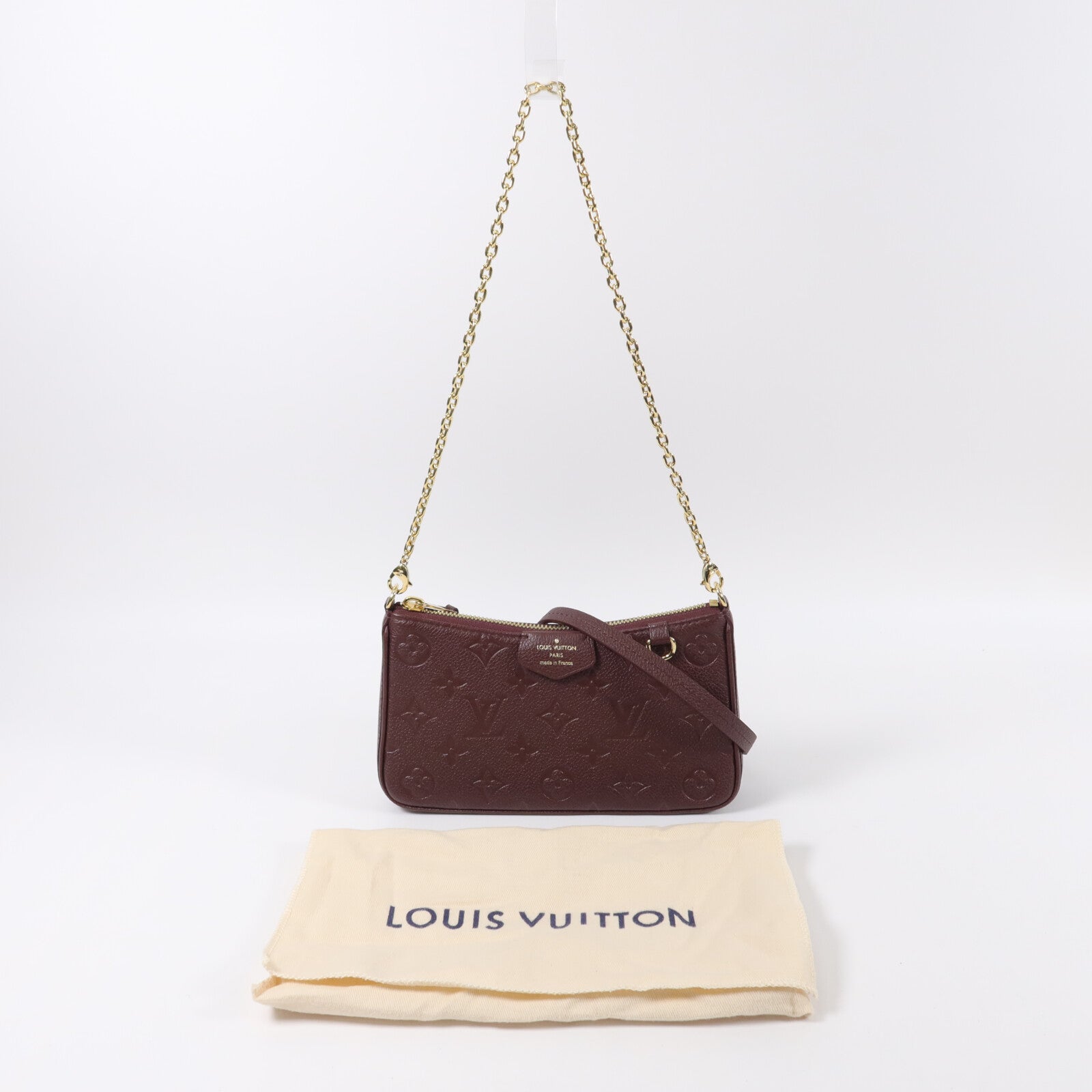 LOUIS VUITTON Monogram Empreinte Easy Pouch On Strap手挽肩背兩用袋