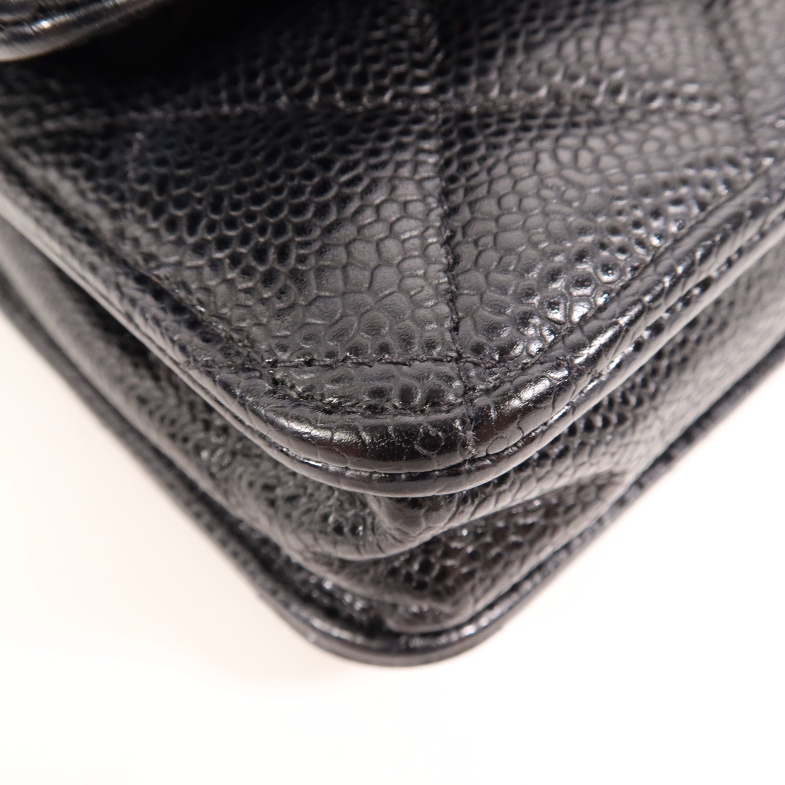 CHANEL 牛皮皮革WOC Wallet On Chain金扣鏈帶肩背袋