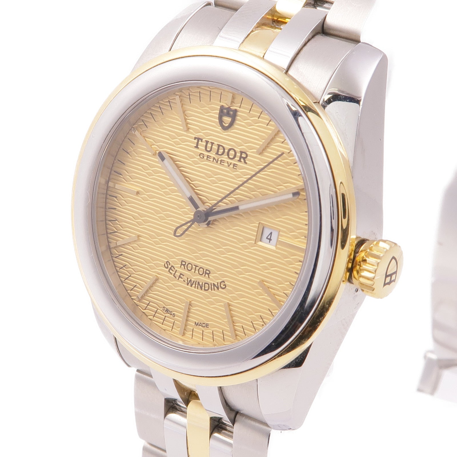 TUDOR Glamour Date 53003 Automatic Watch 18K Yellow Gold/Stainless Steel Gold