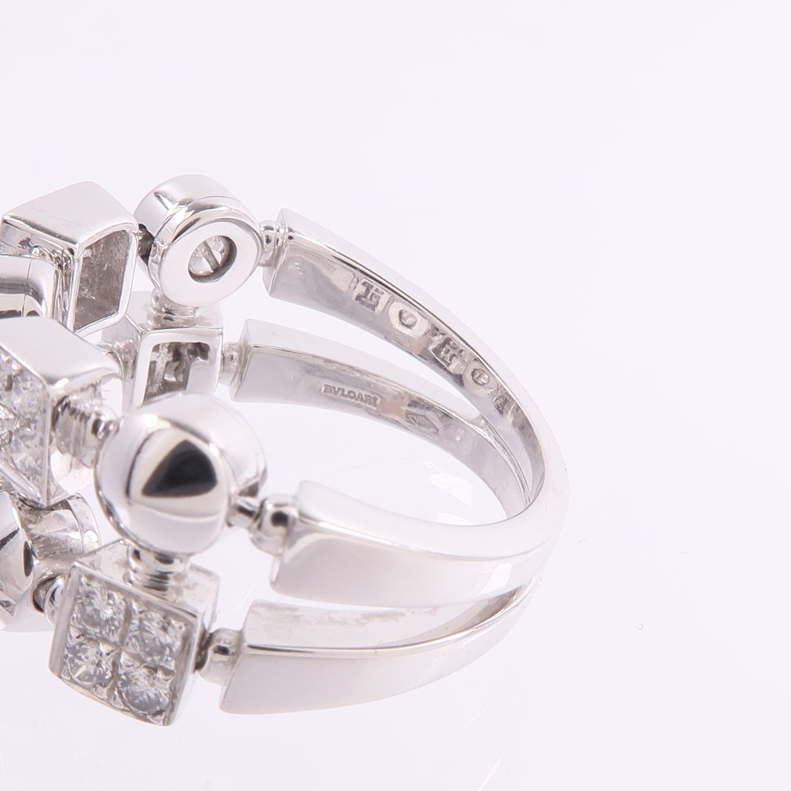 BVLGARI 18K白金Lucea Diamond Ring鑽石戒指