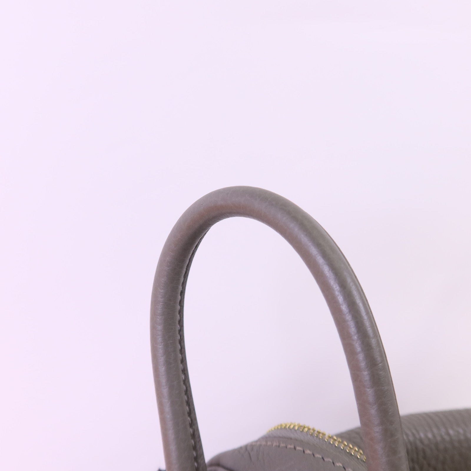 HERMES Clemence皮革Mini Lindy金扣手挽肩背兩用袋Gris Meyer