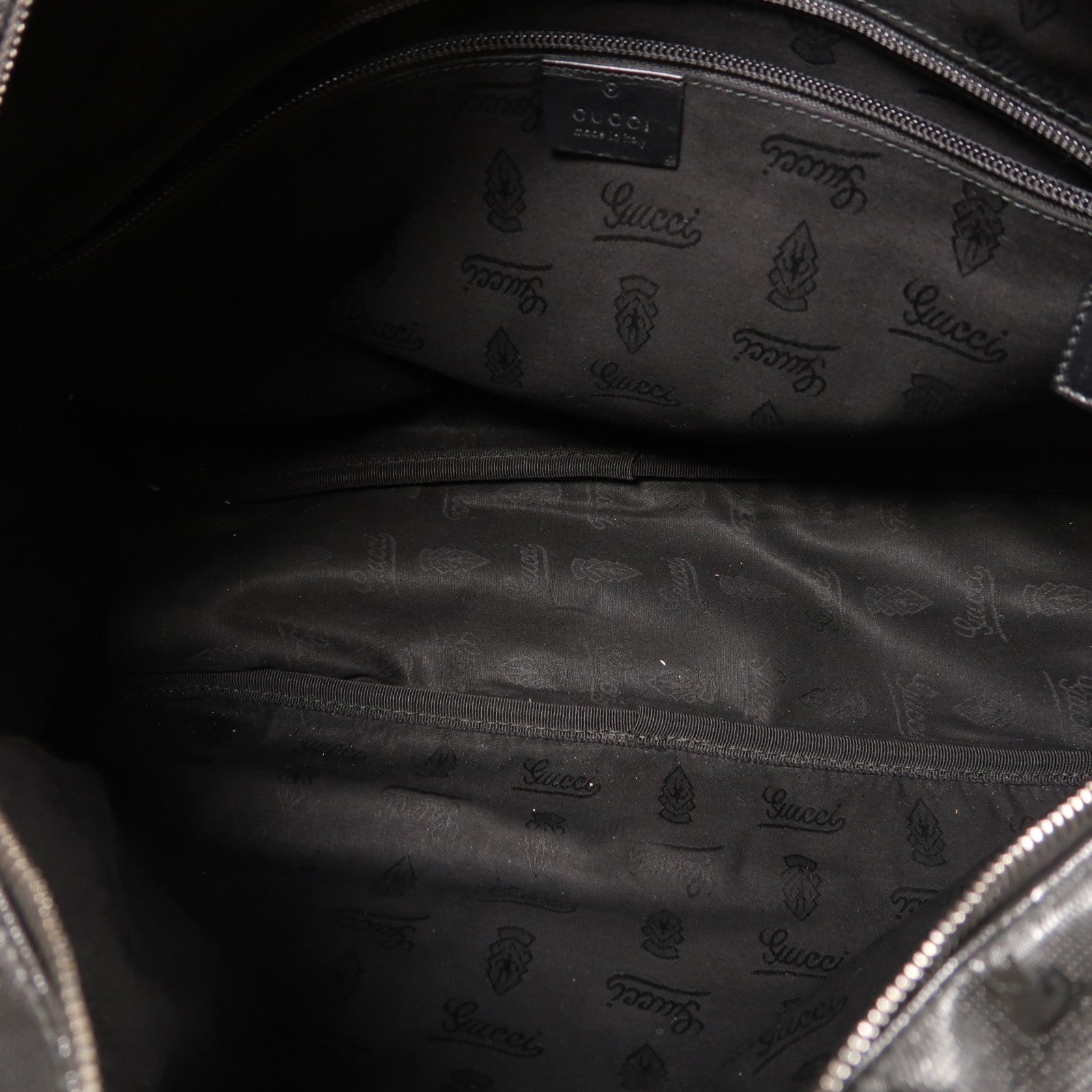 GUCCI 塗層帆布GG Implementation銀扣肩背袋