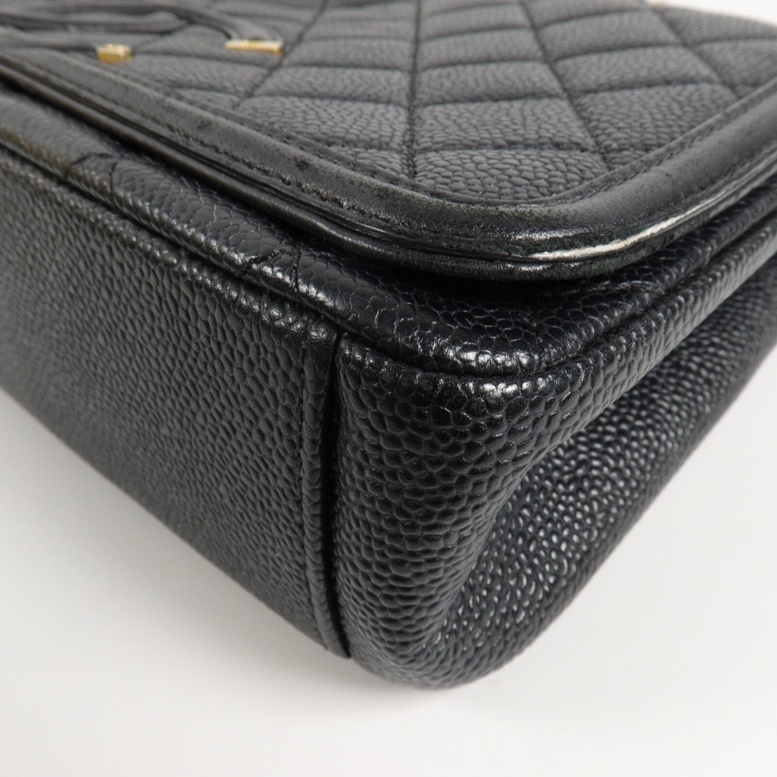 CHANEL 牛皮皮革CC Filigree鏈帶肩背袋