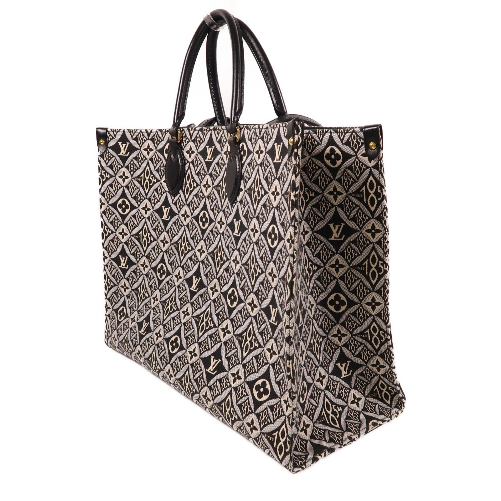 LOUIS VUITTON 帆布OnTheGo GM SINCE 1854金扣手挽肩背兩用袋