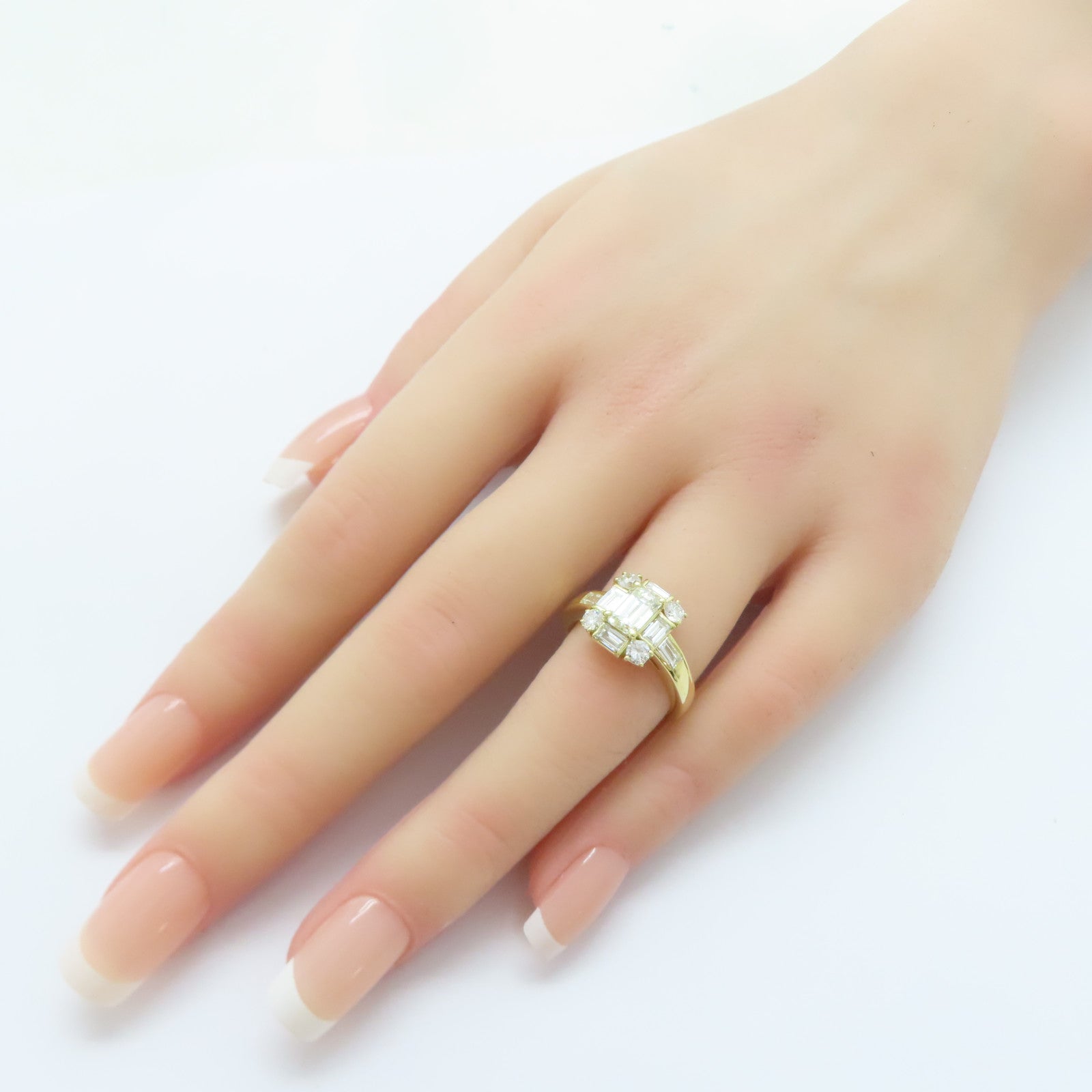 JEWELRY 18K黃金Diamond Ring 1.011ct鑽石/1.08ct鑽石戒指US#5.75