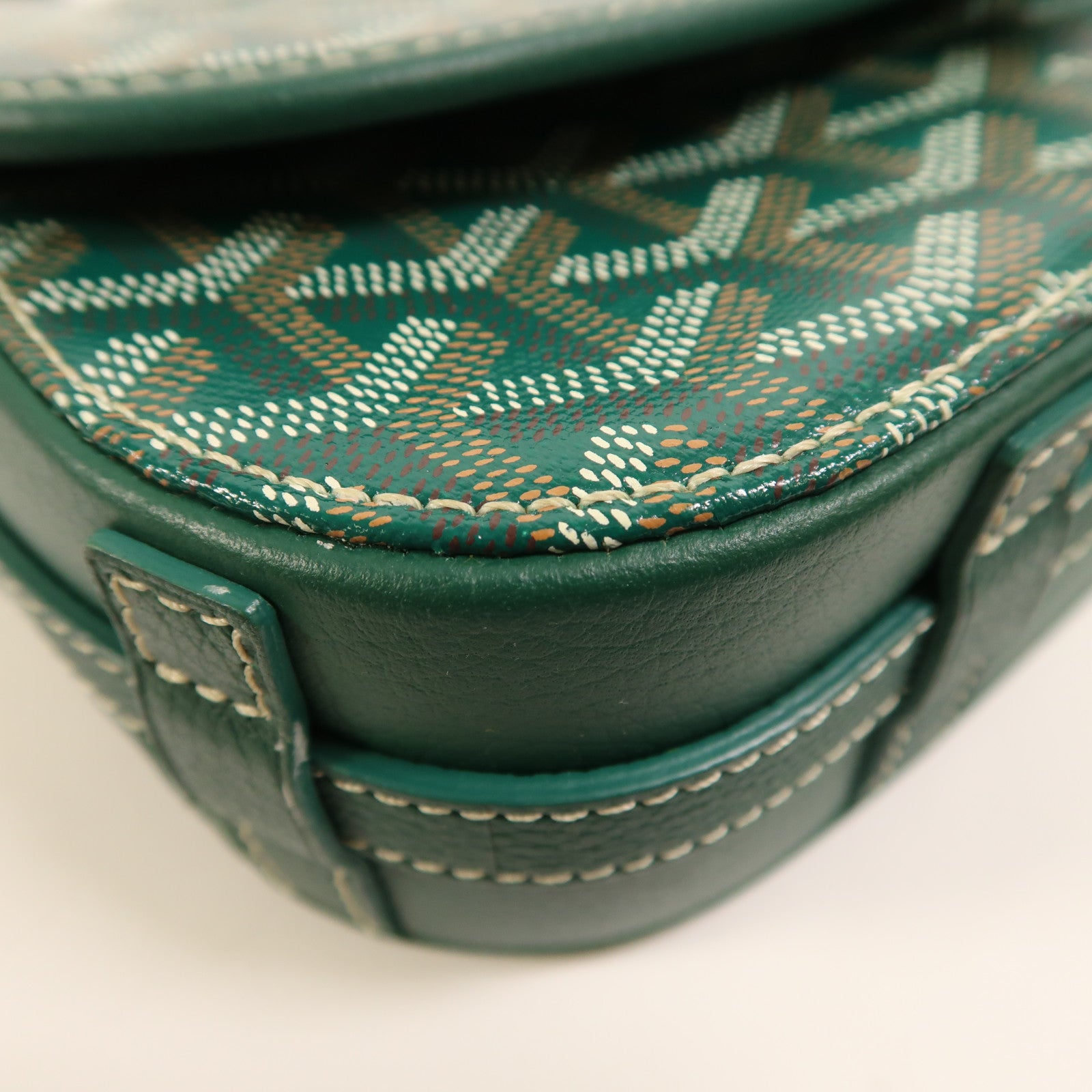 GOYARD 塗層帆布Belvedere PM銀扣肩背袋