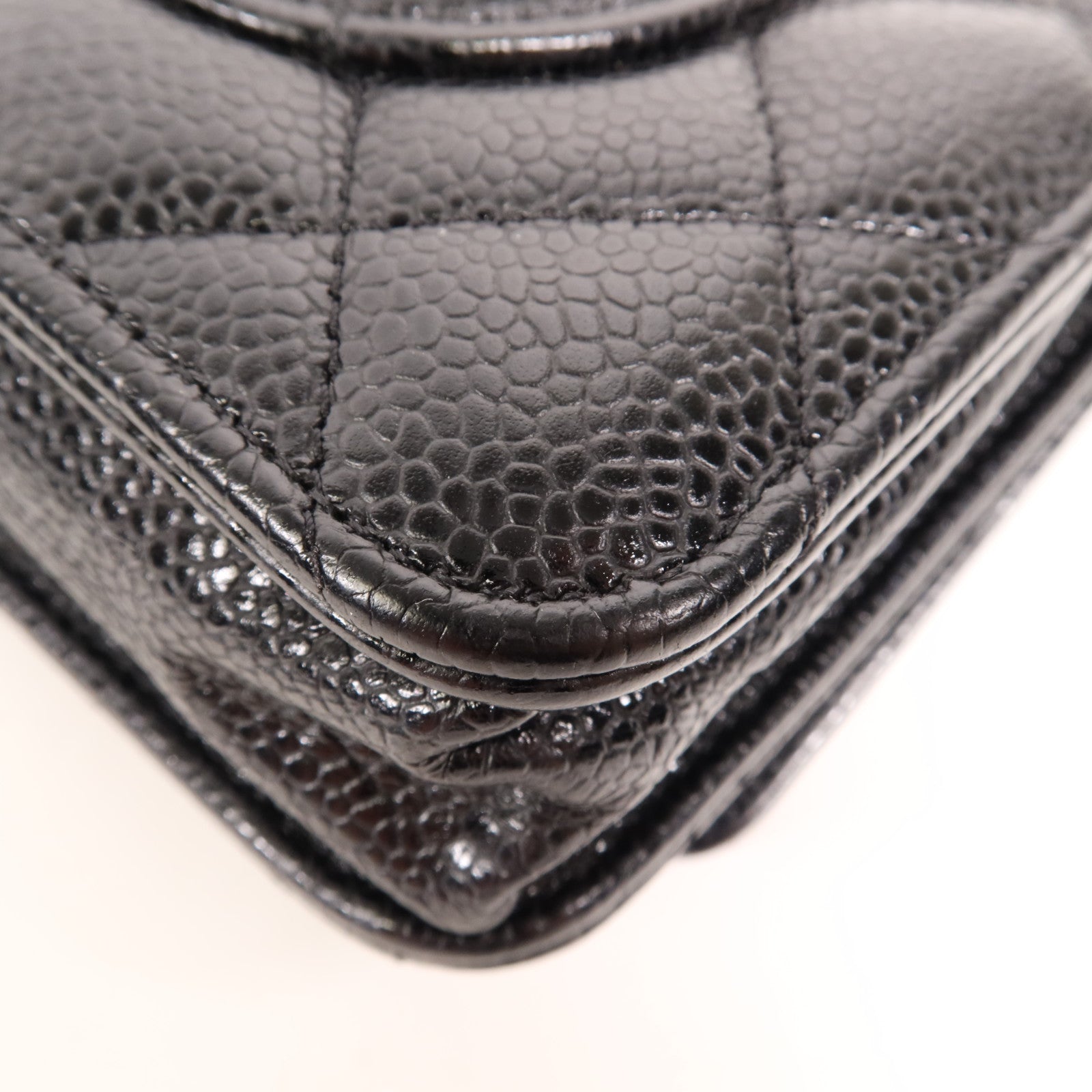 CHANEL 牛皮皮革WOC Wallet On Chain金扣鏈帶肩背袋