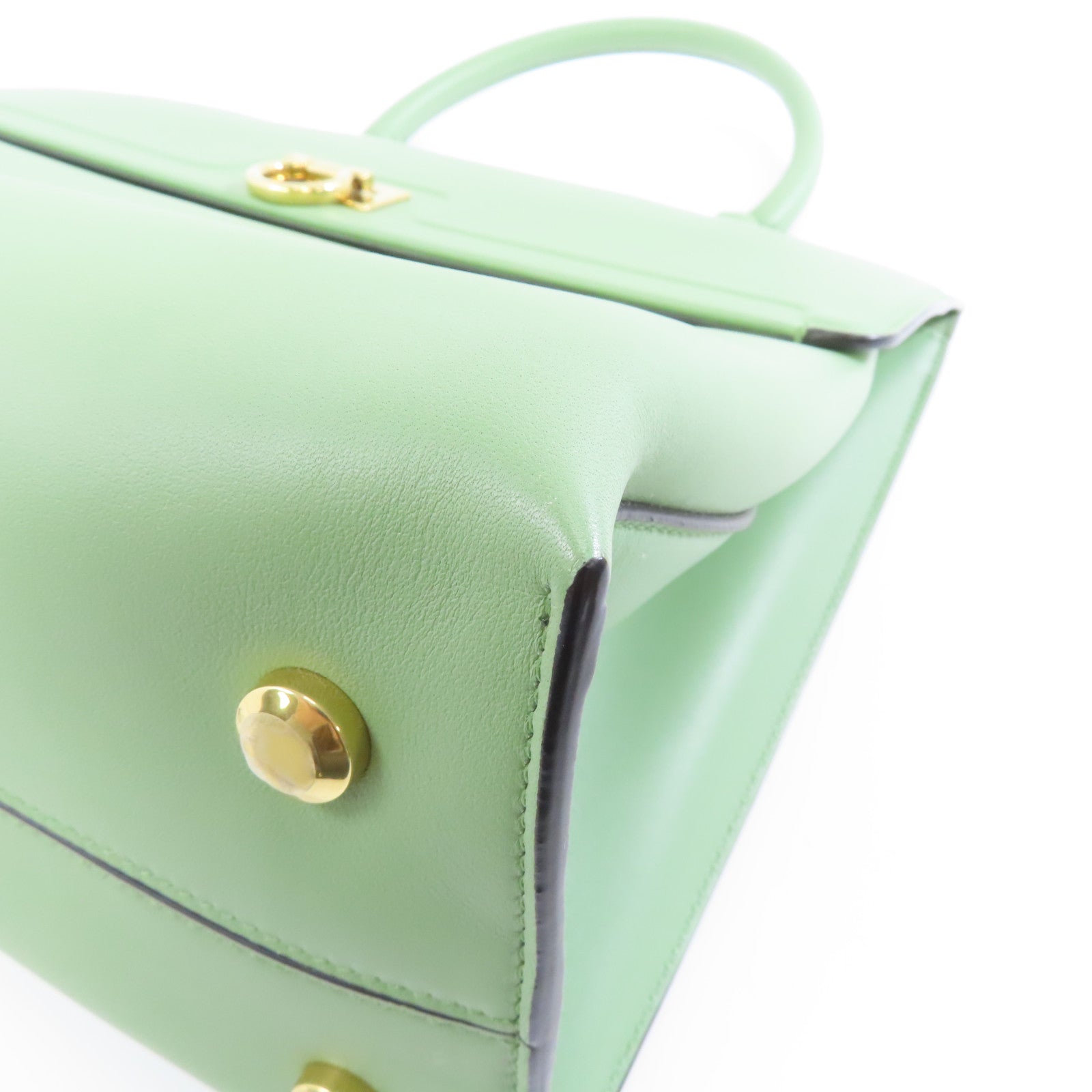 Salvatore Ferragamo 牛皮皮革2way Shoulder Bag金扣手挽肩背兩用袋綠色