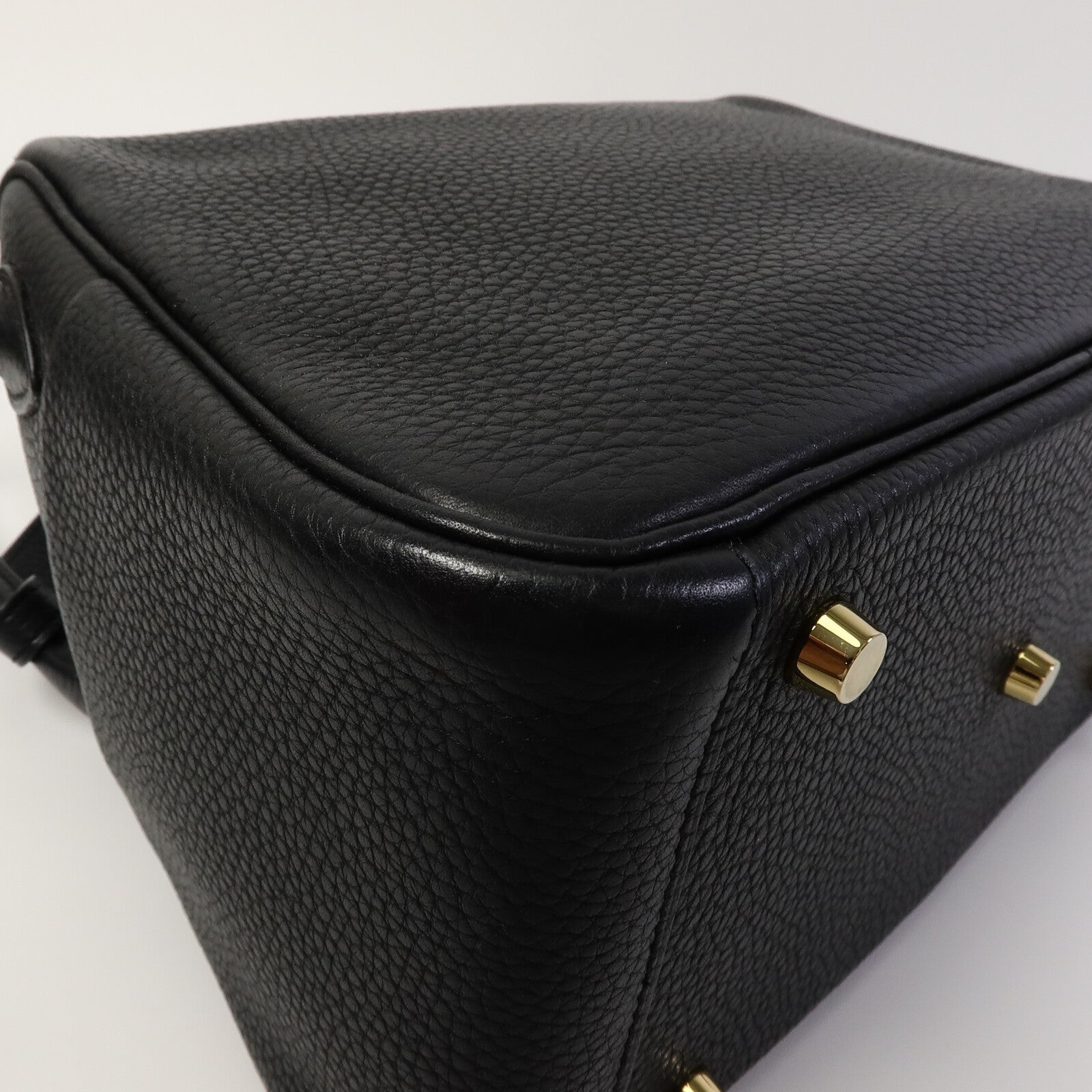 HERMES Clemence皮革Lindy 26手挽肩背兩用袋Noir