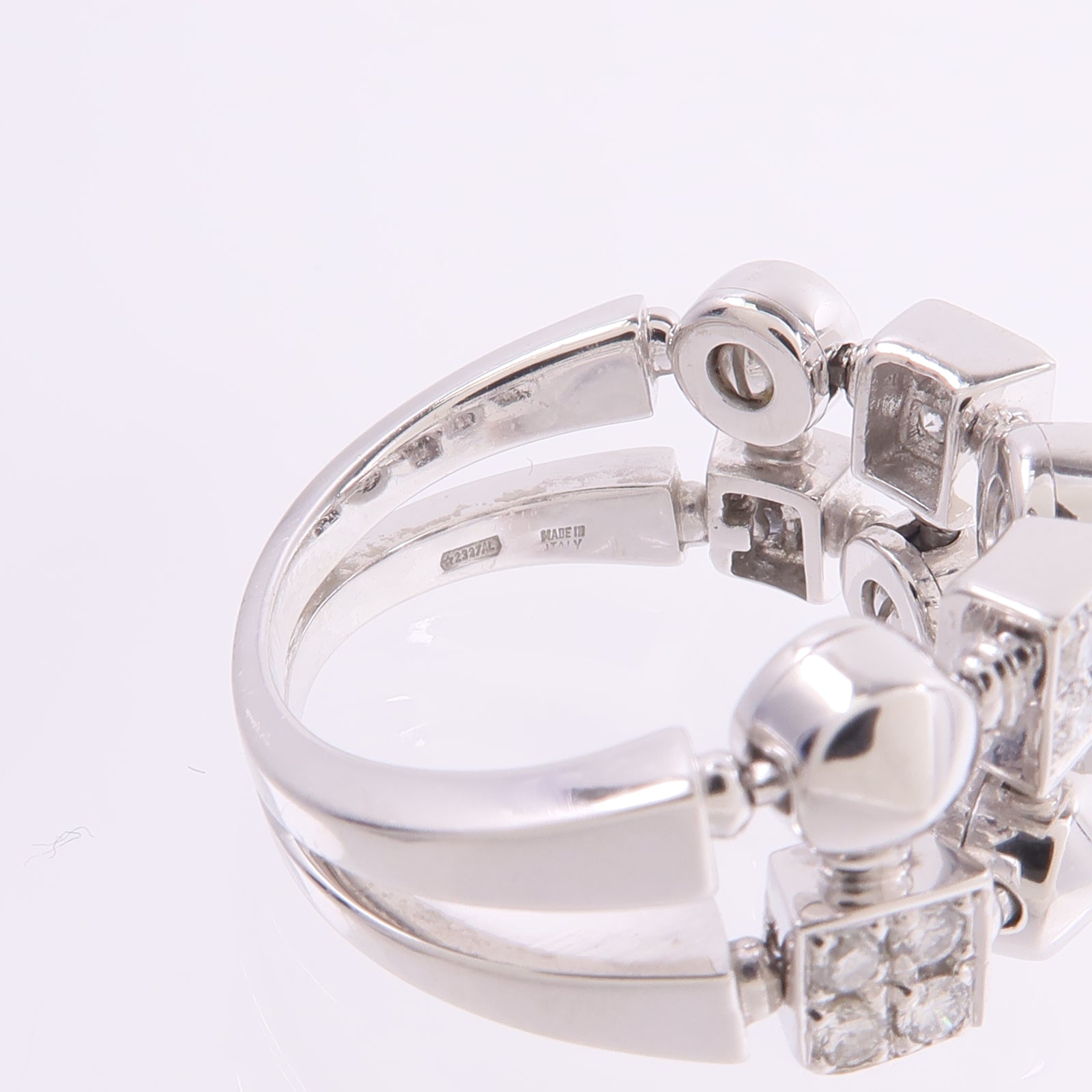 BVLGARI 18K白金Lucea Diamond Ring鑽石戒指